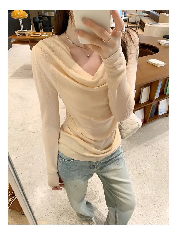 ドレープスリム長袖Tシャツ | 詳細画像5