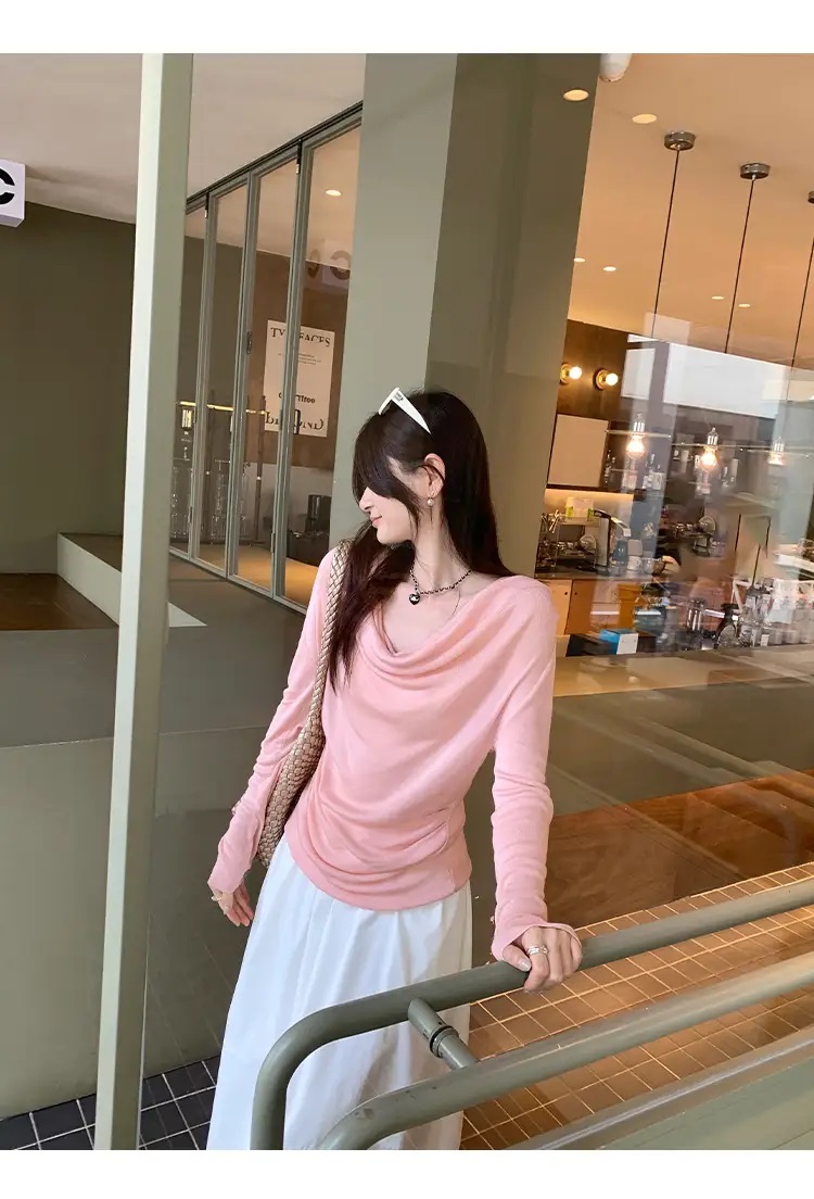 ドレープスリム長袖Tシャツ | 詳細画像11