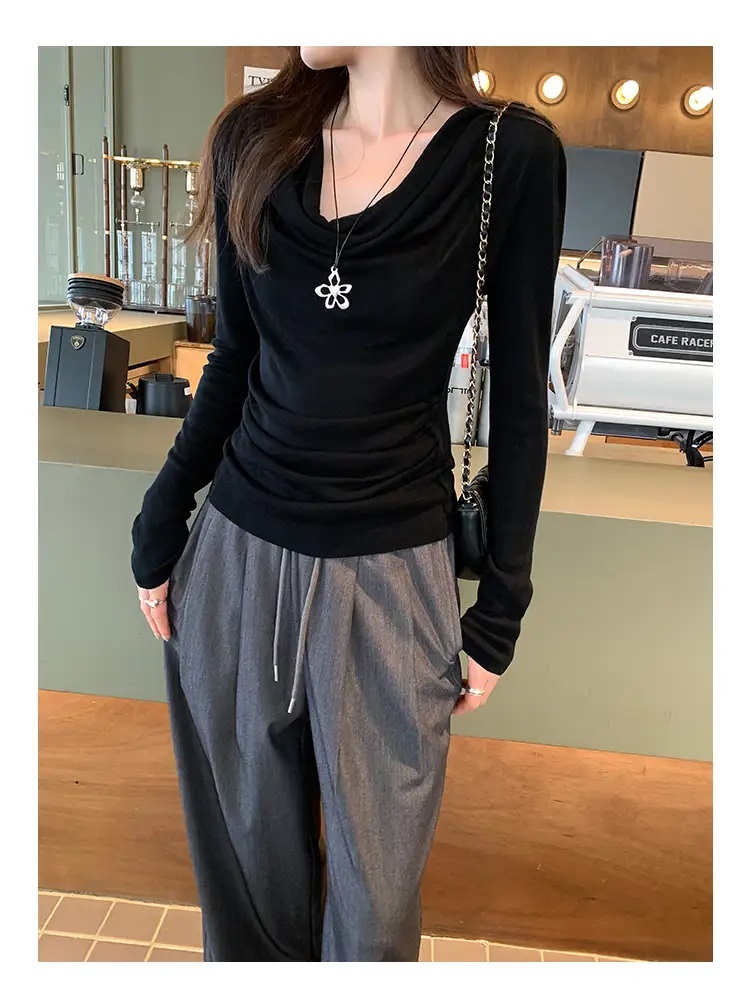 ドレープスリム長袖Tシャツ | 詳細画像13