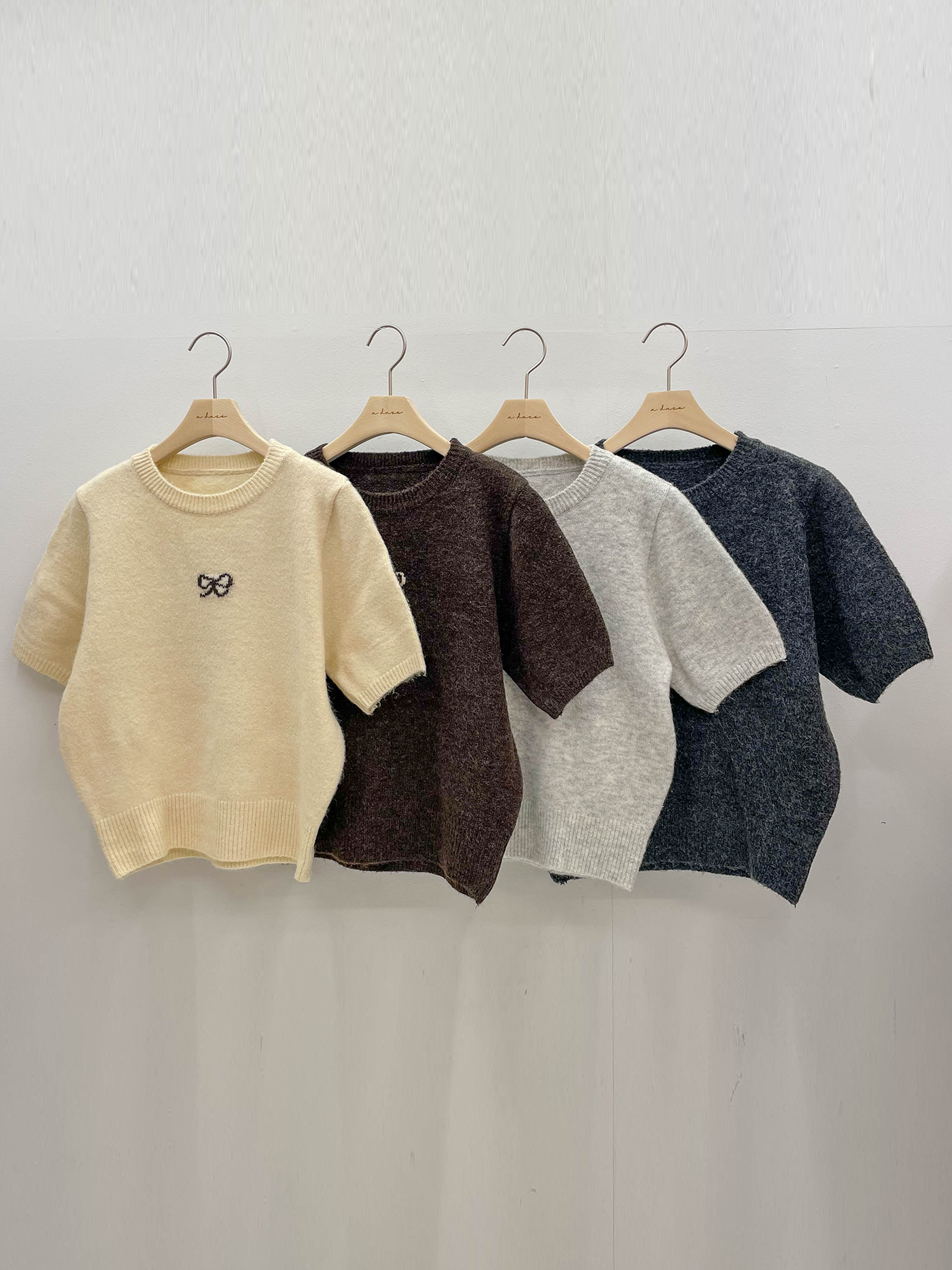 ラウンドネック半袖刺繍リボン柄ニット | 詳細画像19