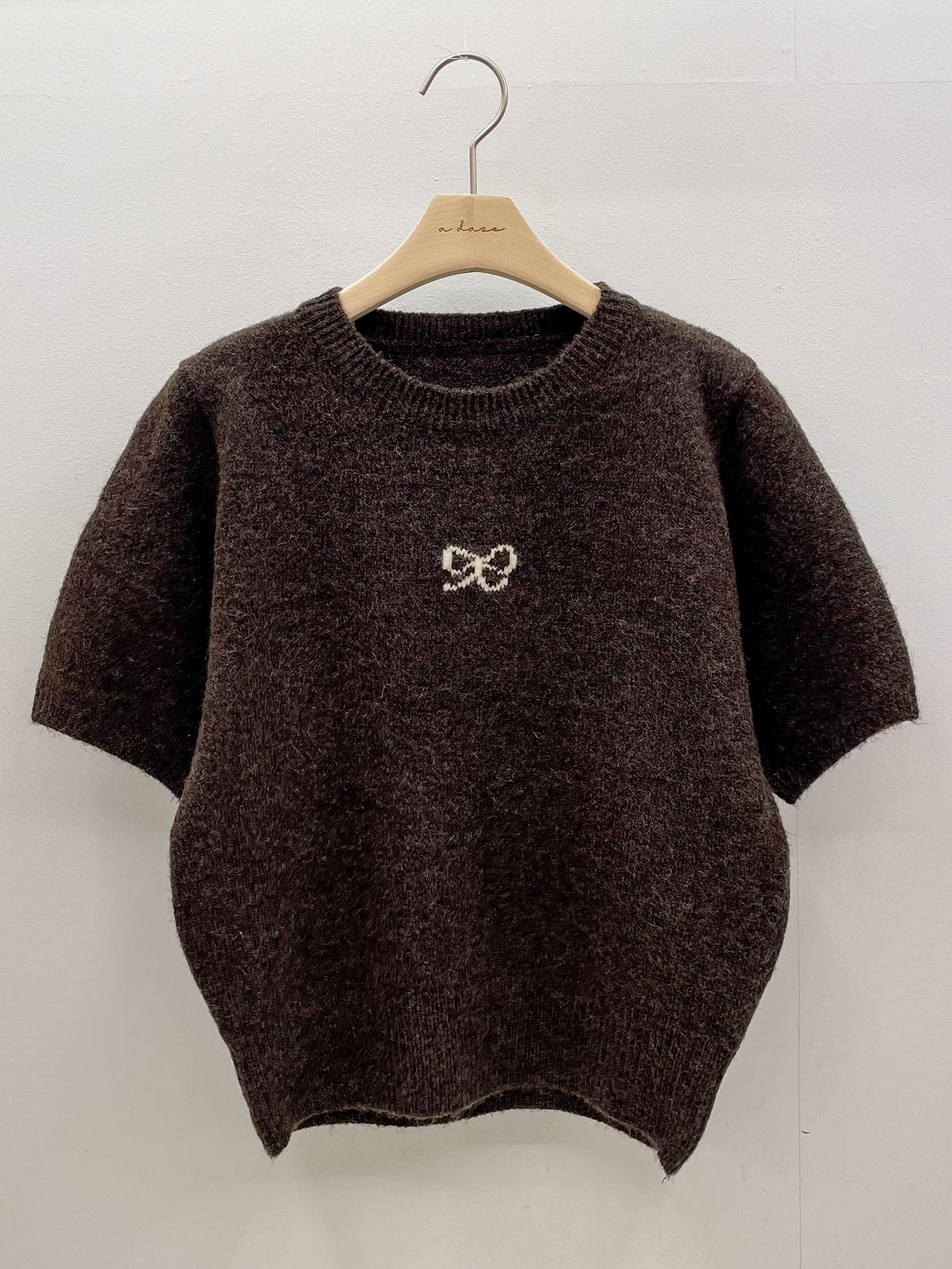 ラウンドネック半袖刺繍リボン柄ニット | 詳細画像17