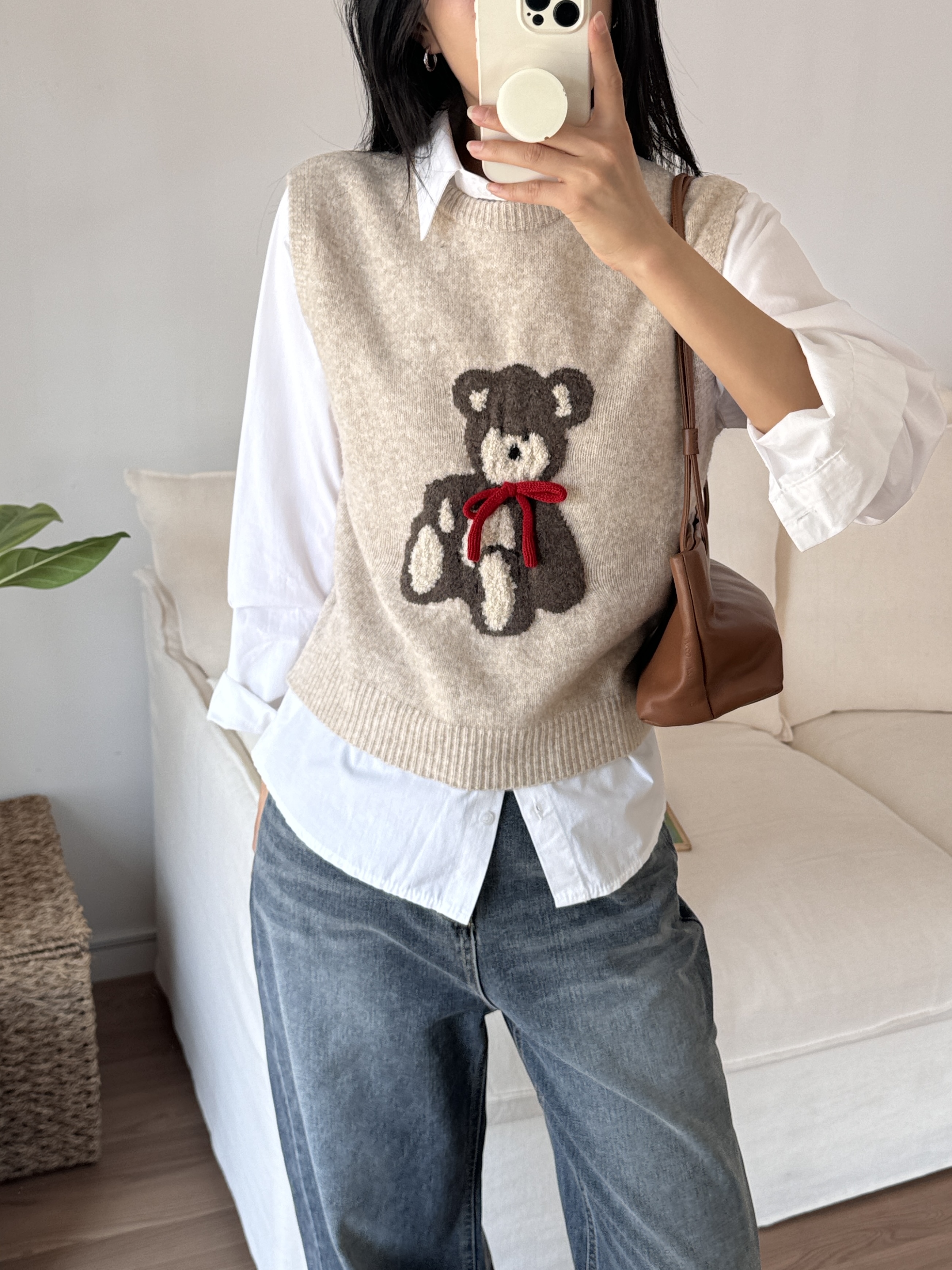 ラウンドネック刺繍ベスト | 詳細画像8