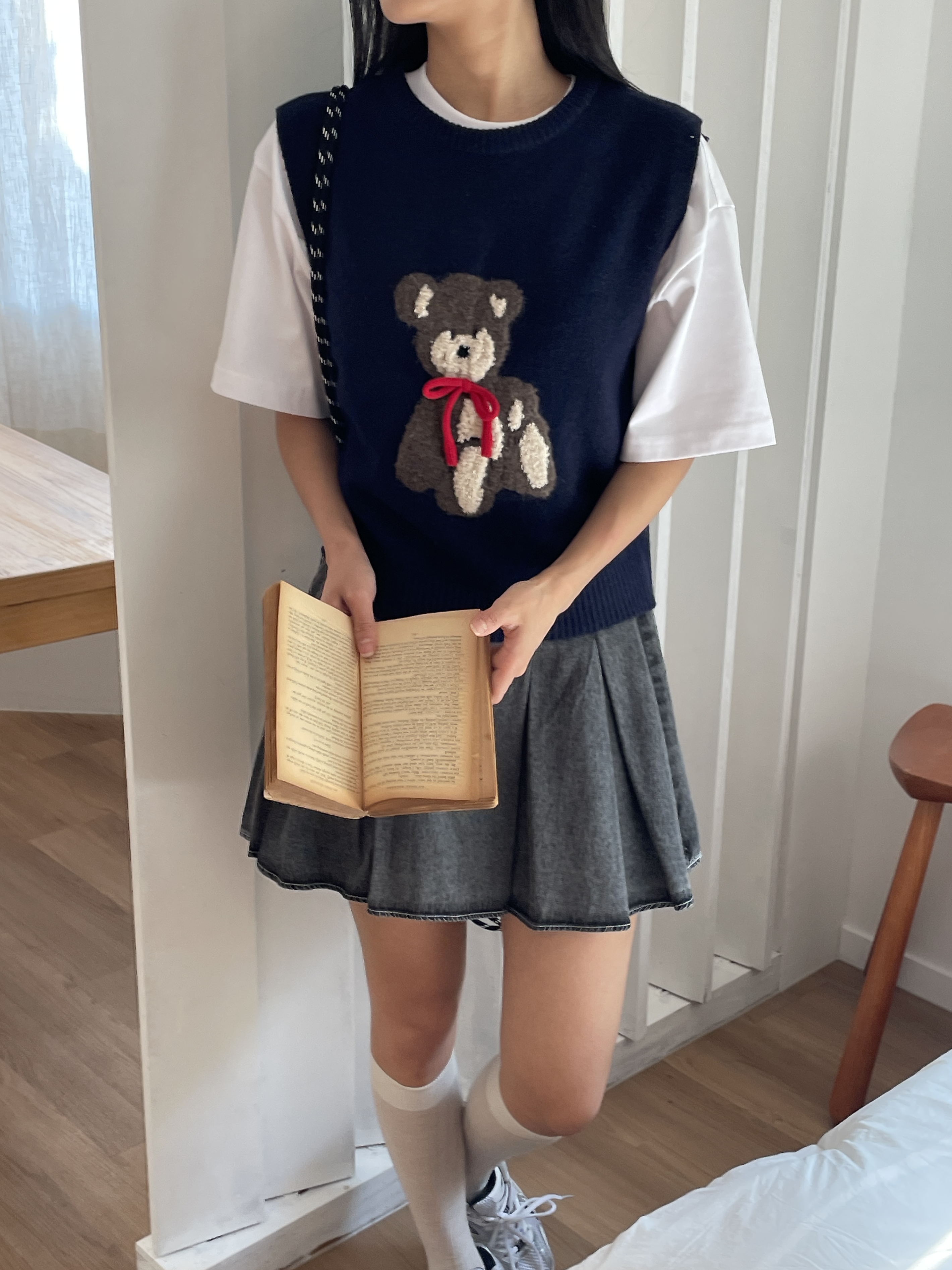 ラウンドネック刺繍ベスト | 詳細画像12