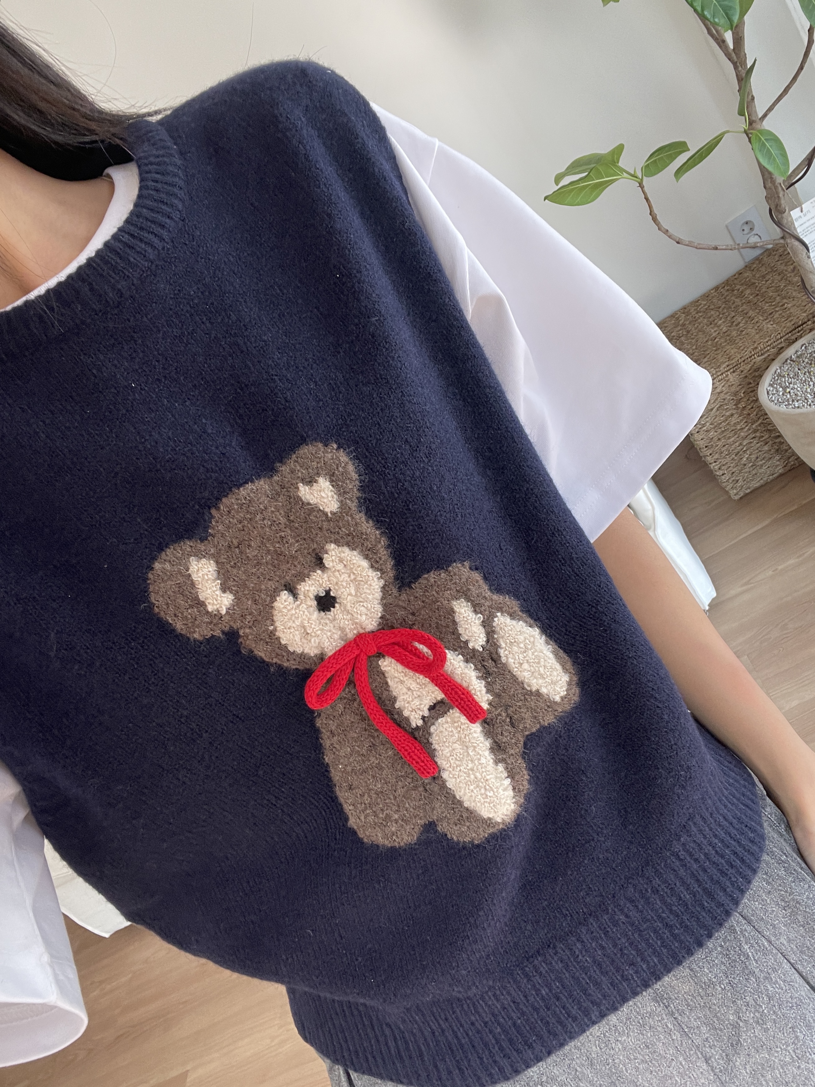 ラウンドネック刺繍ベスト | 詳細画像11