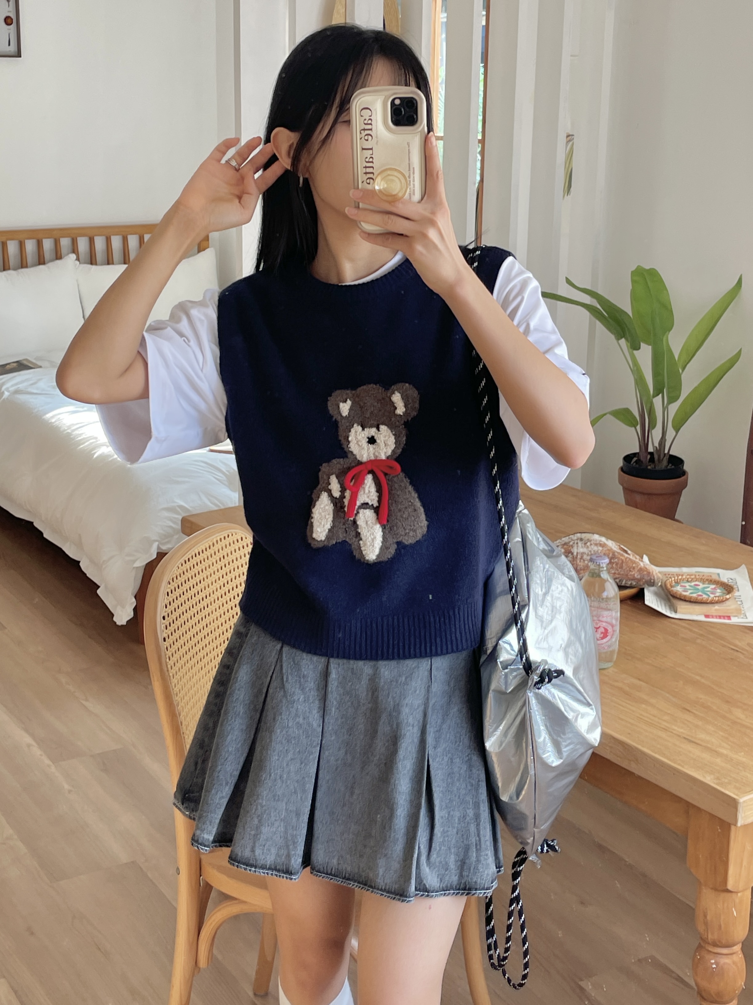 ラウンドネック刺繍ベスト | 詳細画像13