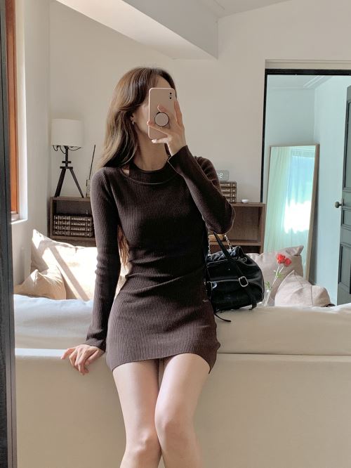 オフショルリブミニワンピース | レディースファッション通販 - DHOLIC