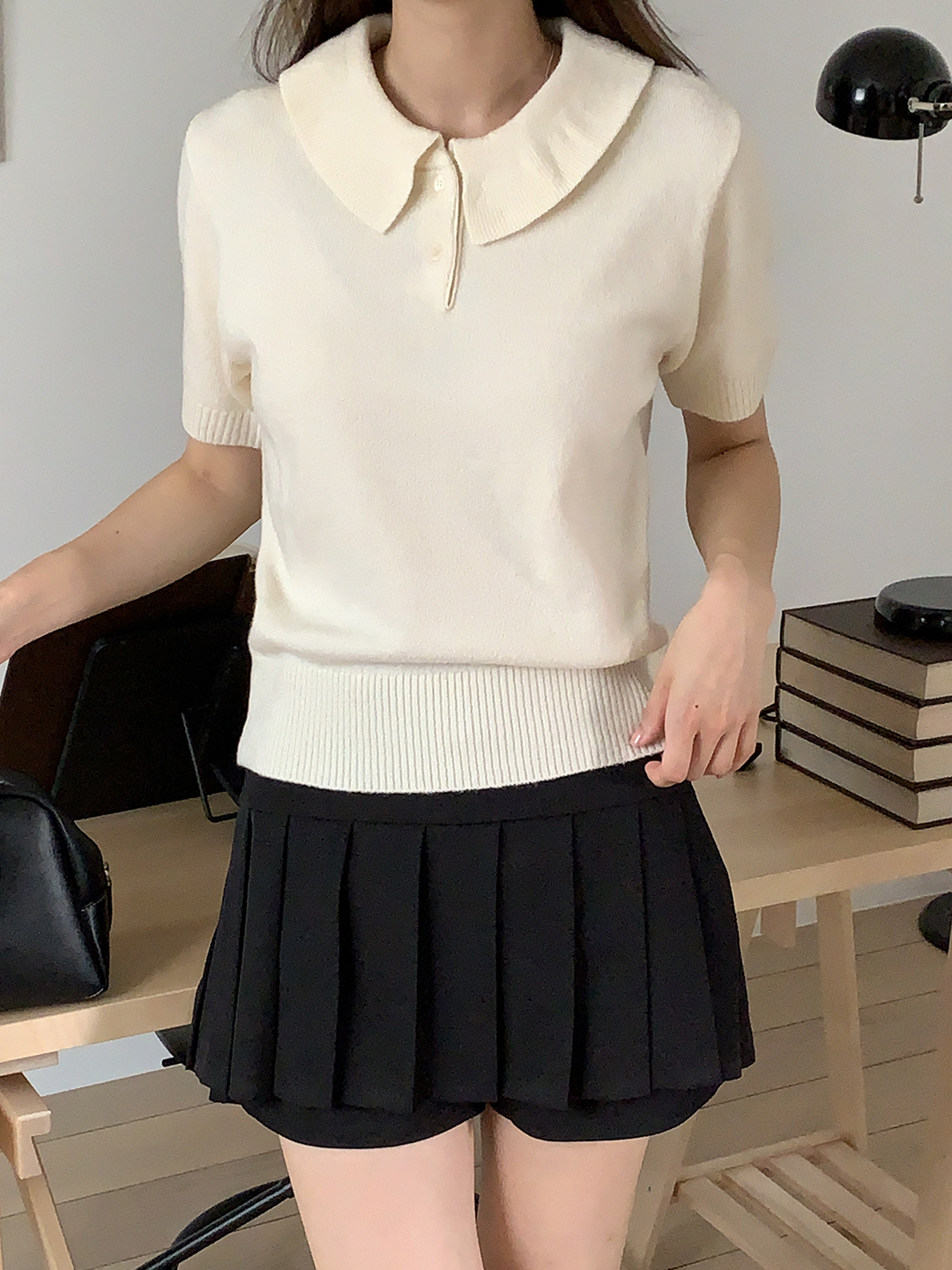 ボタンカラー半袖ニット | 詳細画像8
