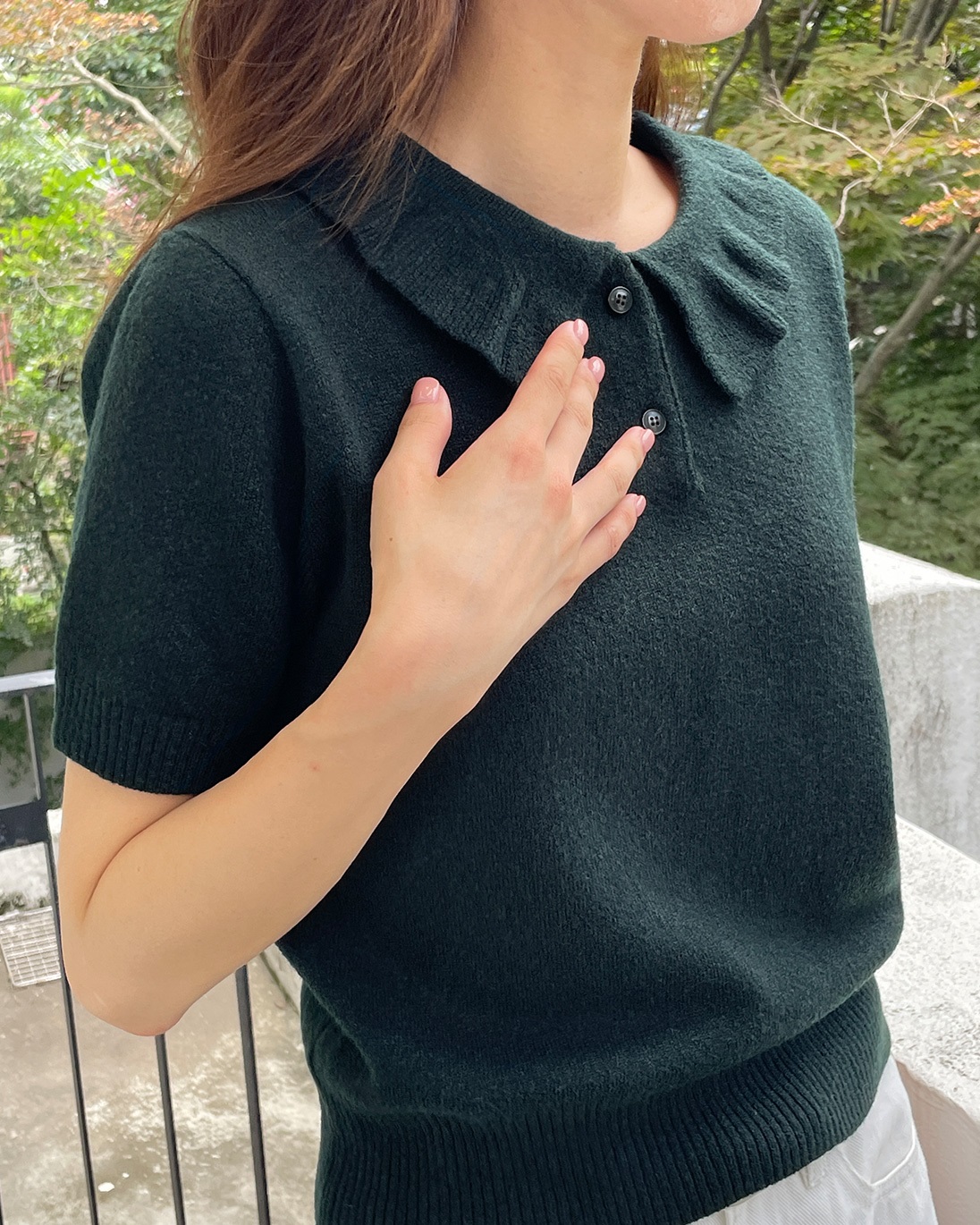ボタンカラー半袖ニット | 詳細画像14