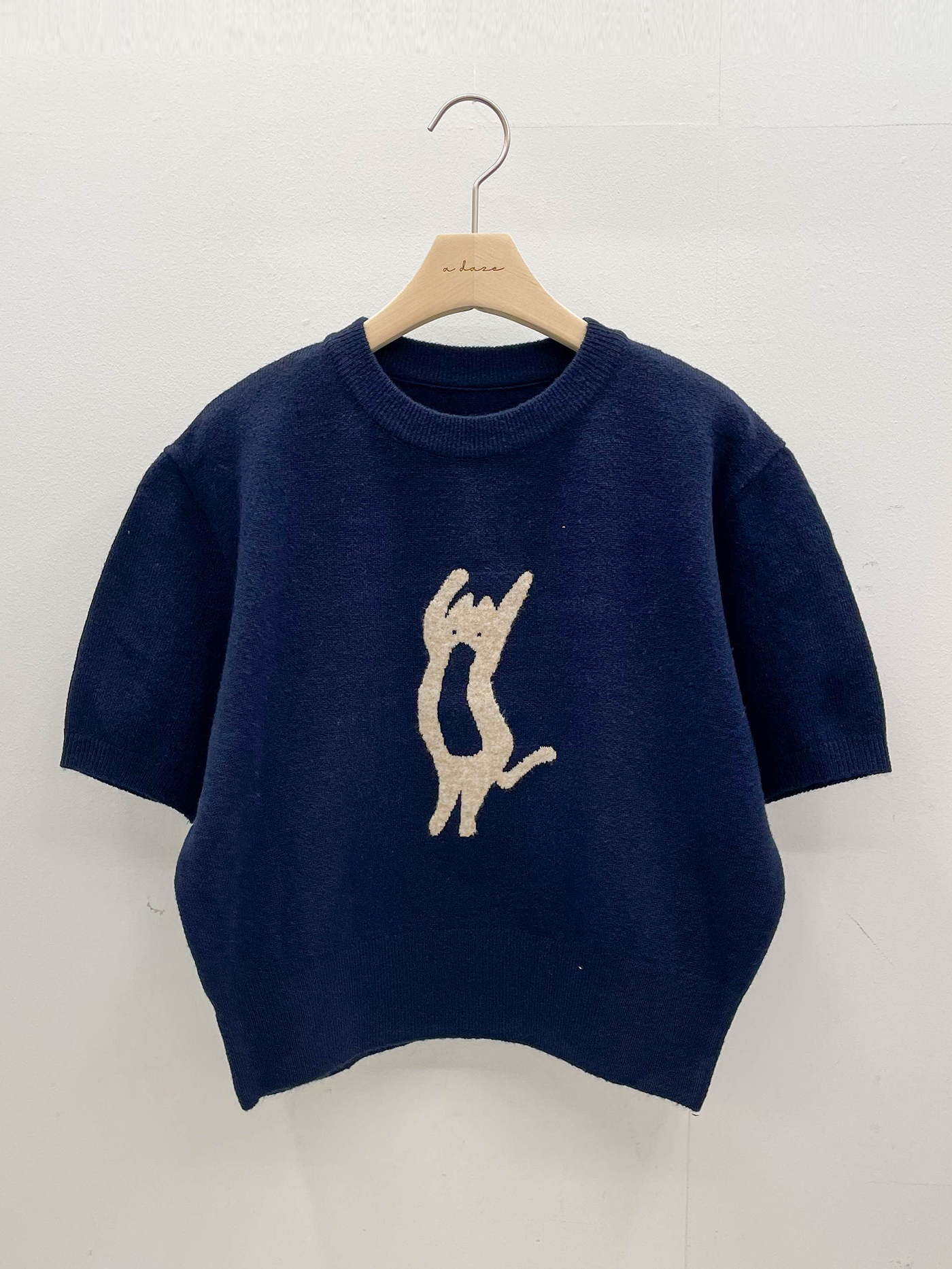ラウンドネックベーシック半袖刺繍ニット | 詳細画像17