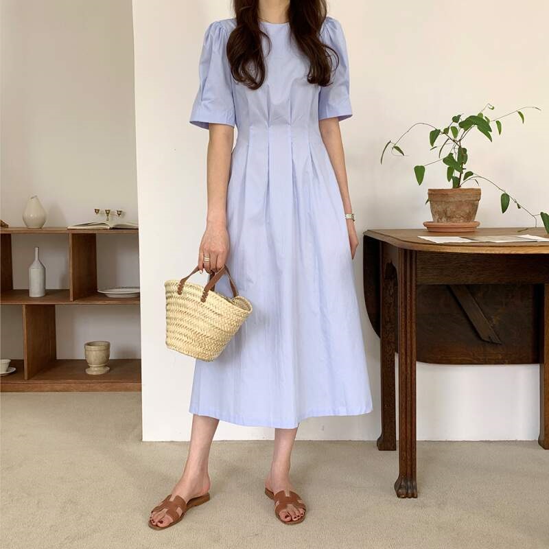 ピンタックロング半袖バックリボンワンピース | 詳細画像2