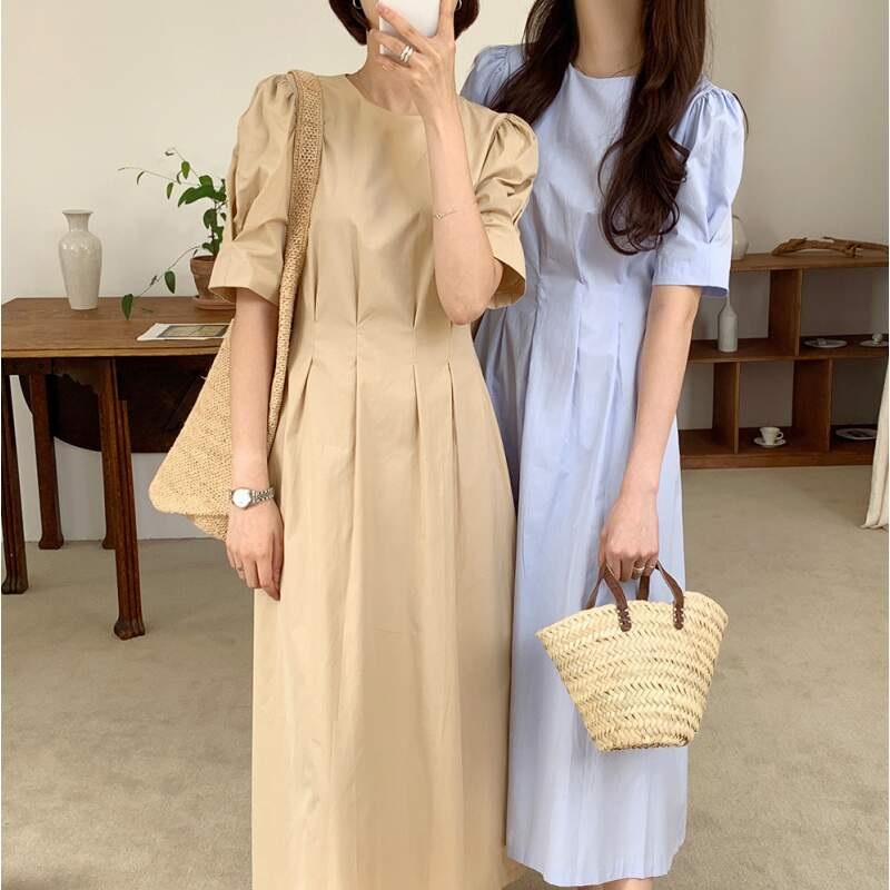 ピンタックロング半袖バックリボンワンピース | 詳細画像3