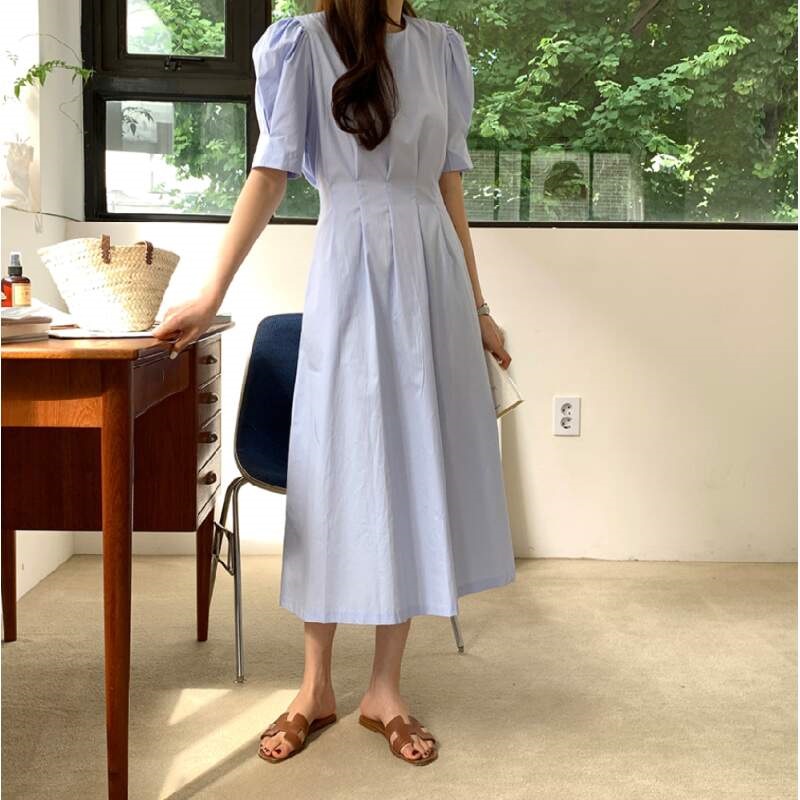 ピンタックロング半袖バックリボンワンピース | 詳細画像7