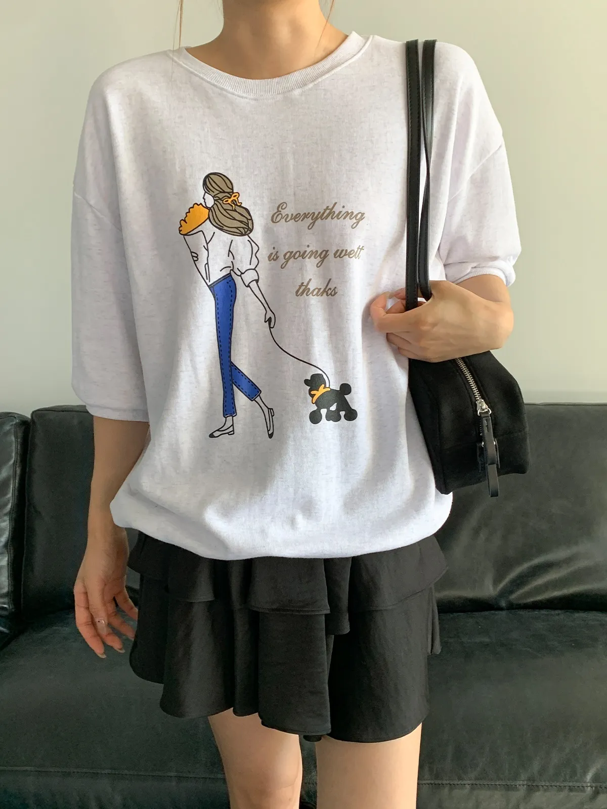 7分袖プリントTシャツ | 詳細画像1