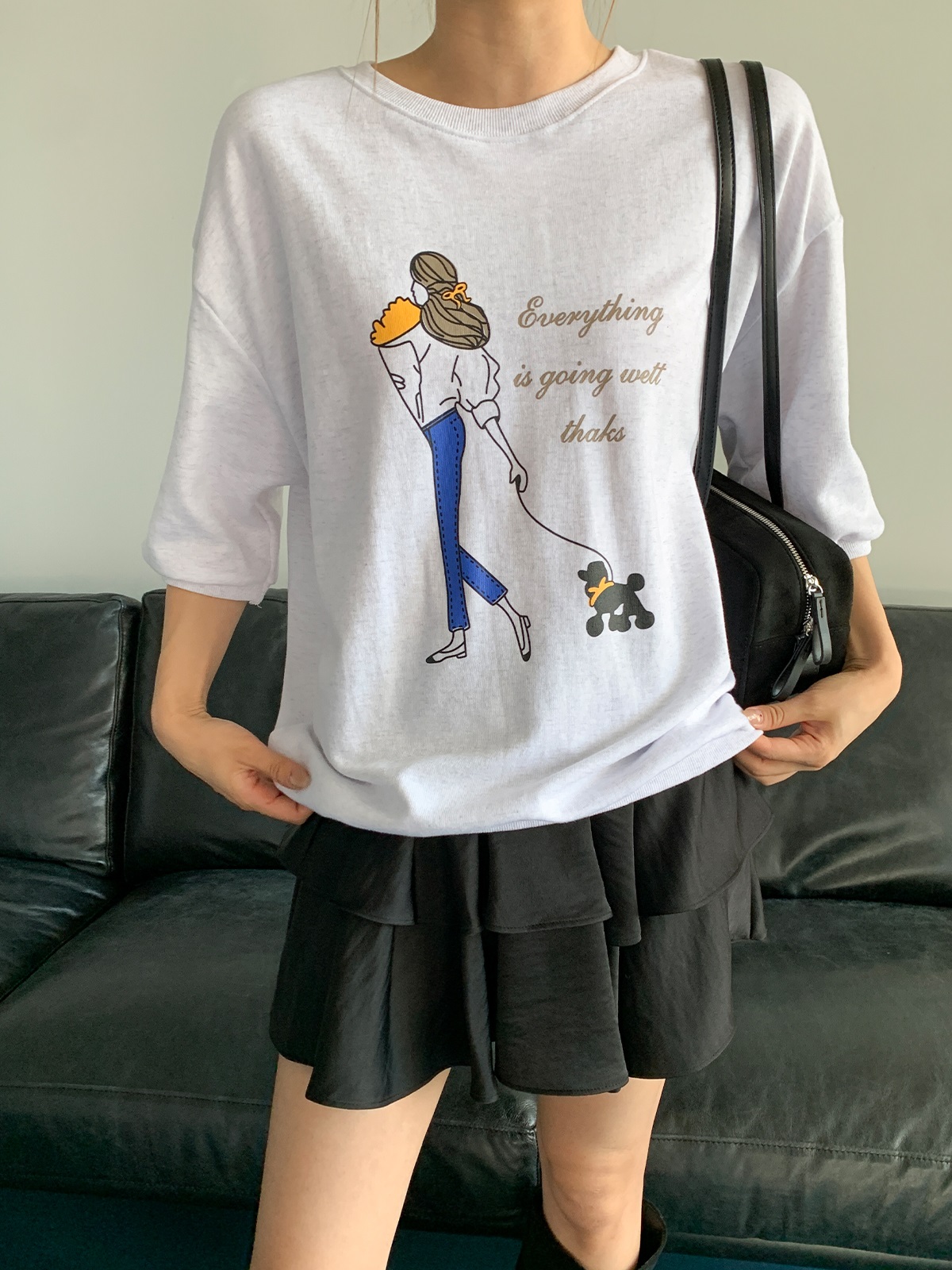 7分袖プリントTシャツ | 詳細画像3