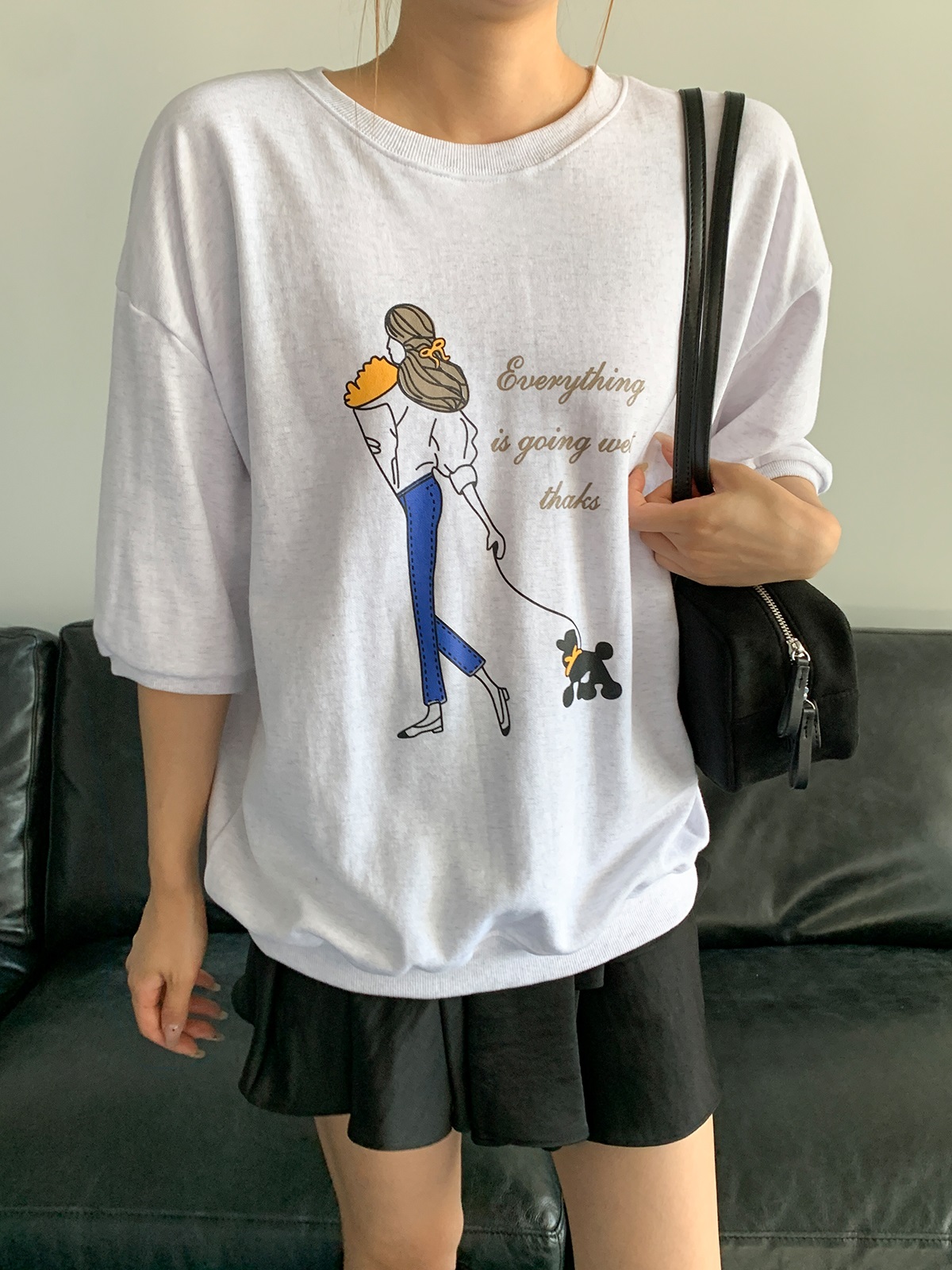 7分袖プリントTシャツ | 詳細画像5