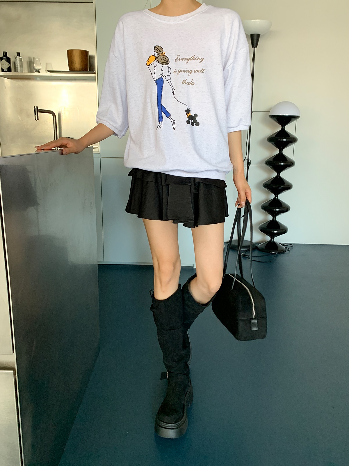 7分袖プリントTシャツ | 詳細画像8