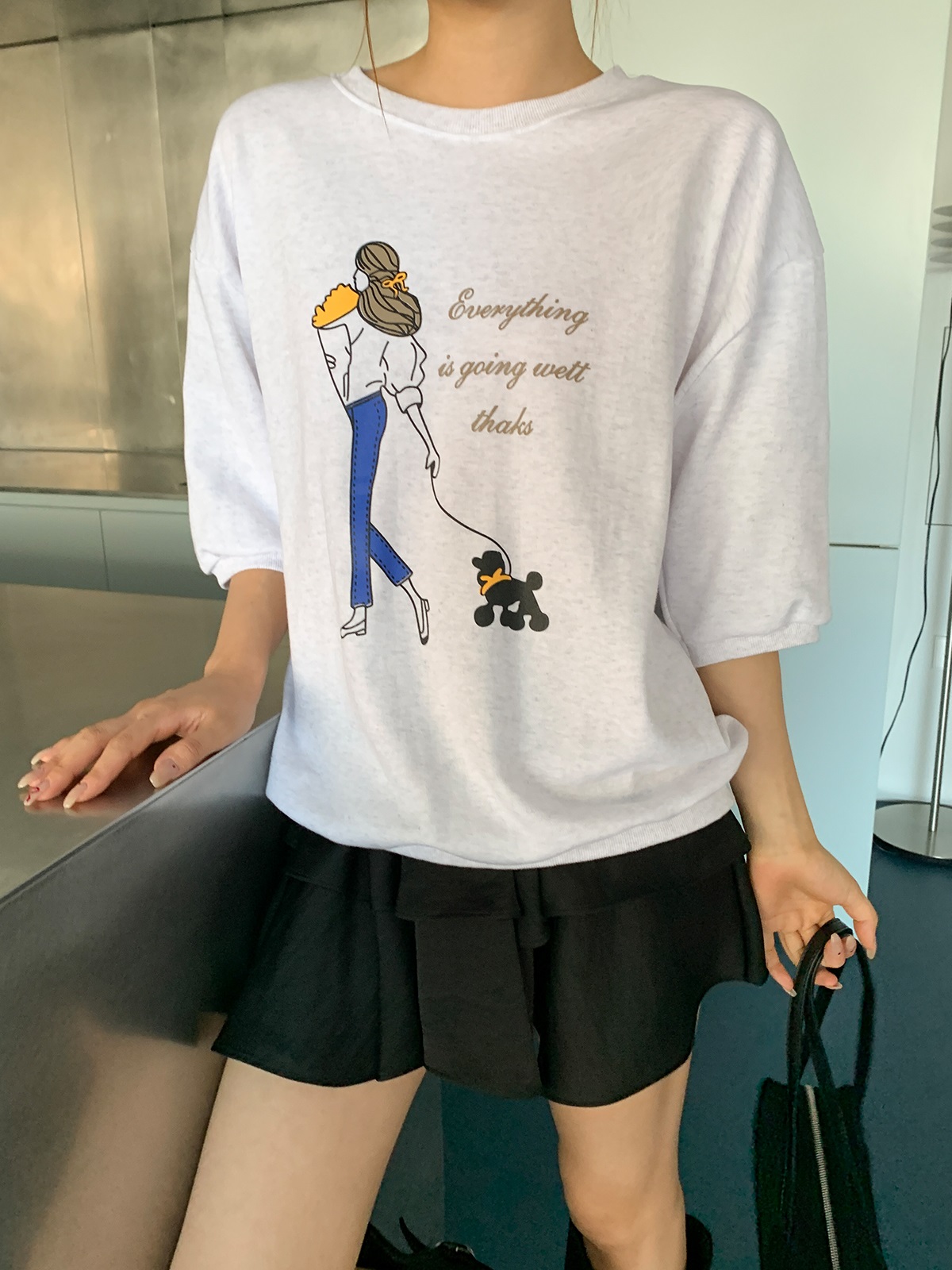 7分袖プリントTシャツ | 詳細画像10