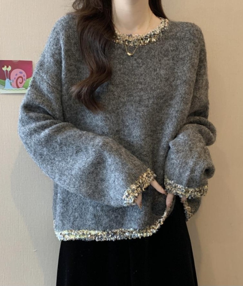 ラウンドネックポイント刺繍ニット | 詳細画像12
