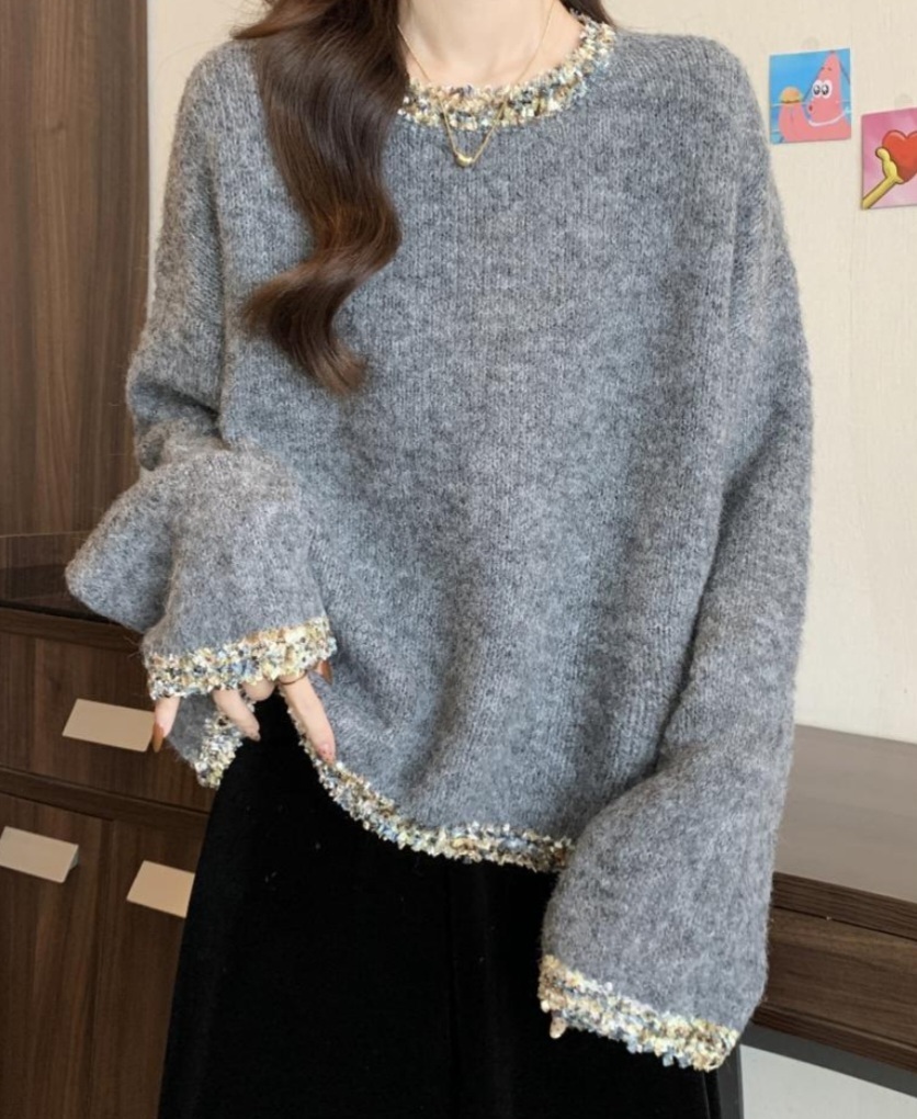 ラウンドネックポイント刺繍ニット | 詳細画像13