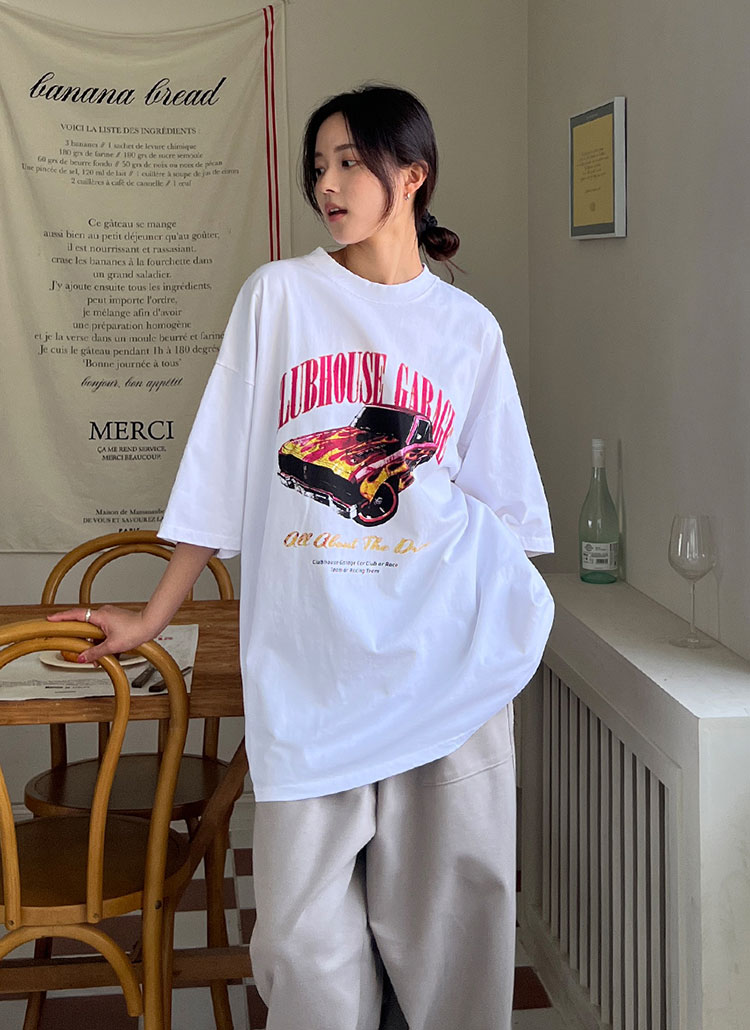 r*y様 バーバリー　メドウプリントオーバーサイズ Tシャツ オーバーサイズ半袖ワイドプリントTシャツ | レディースファッション