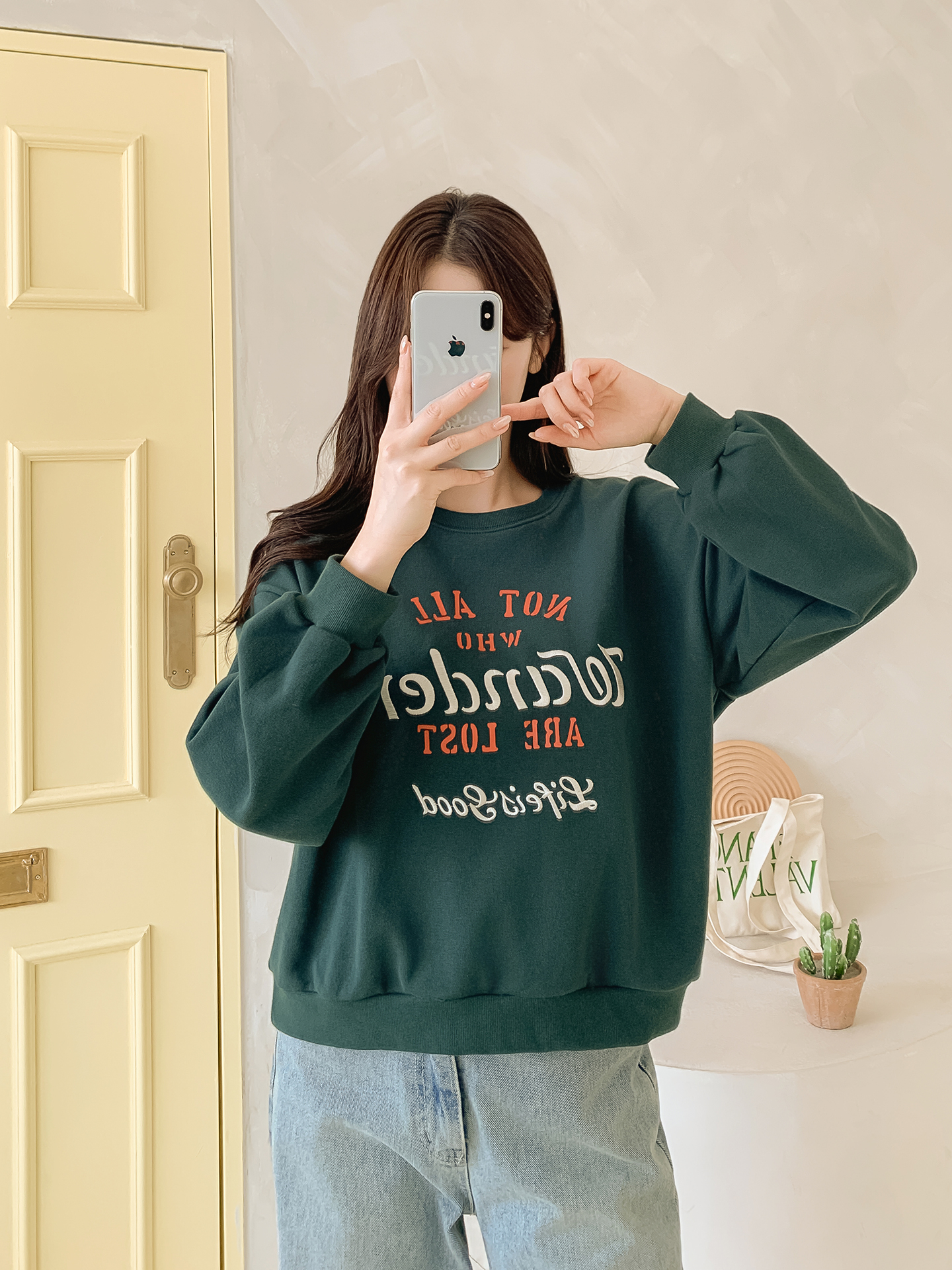 ラウンドネック刺繍プリントスウェット | 詳細画像18