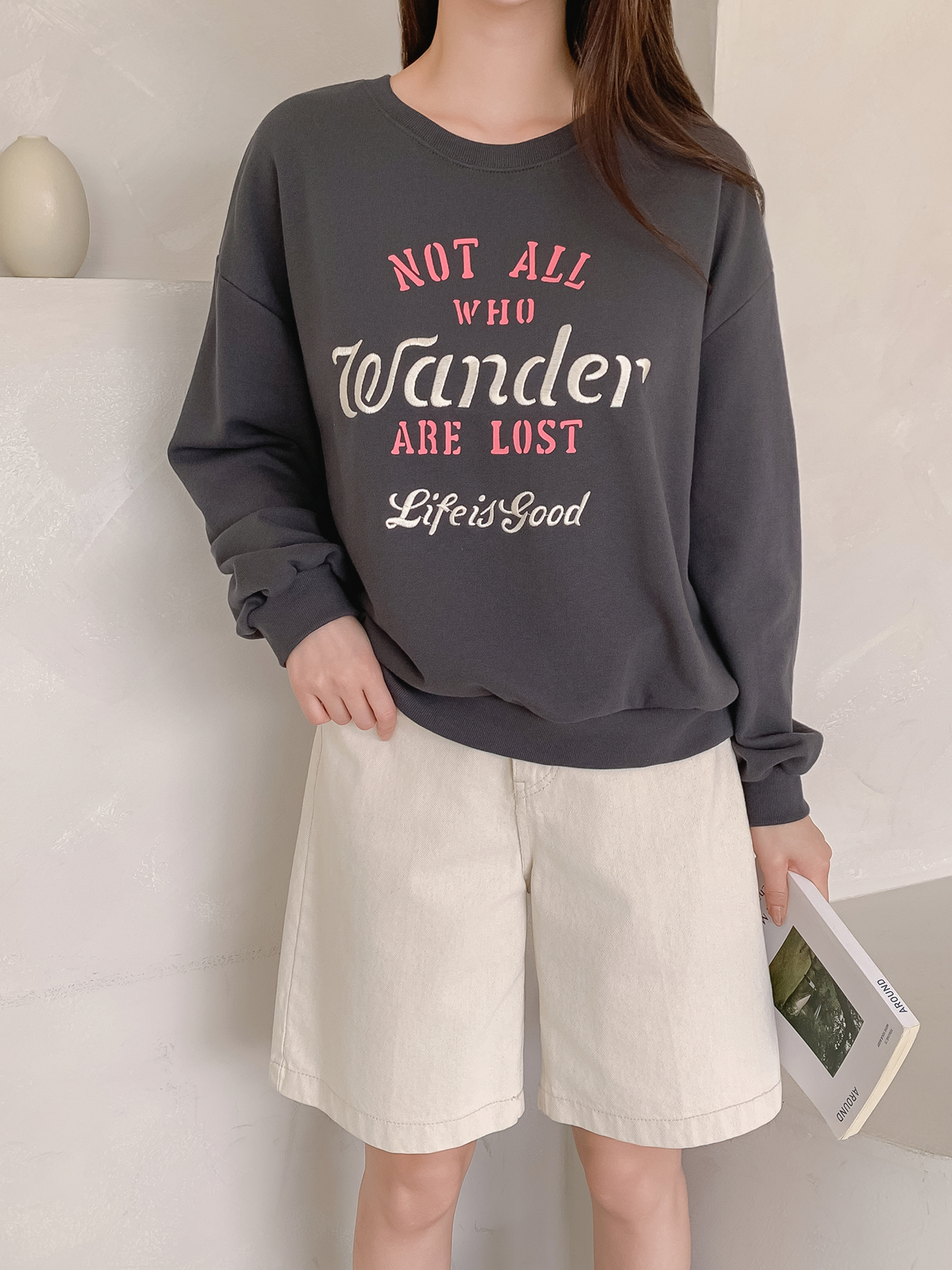 ラウンドネック刺繍プリントスウェット | 詳細画像27