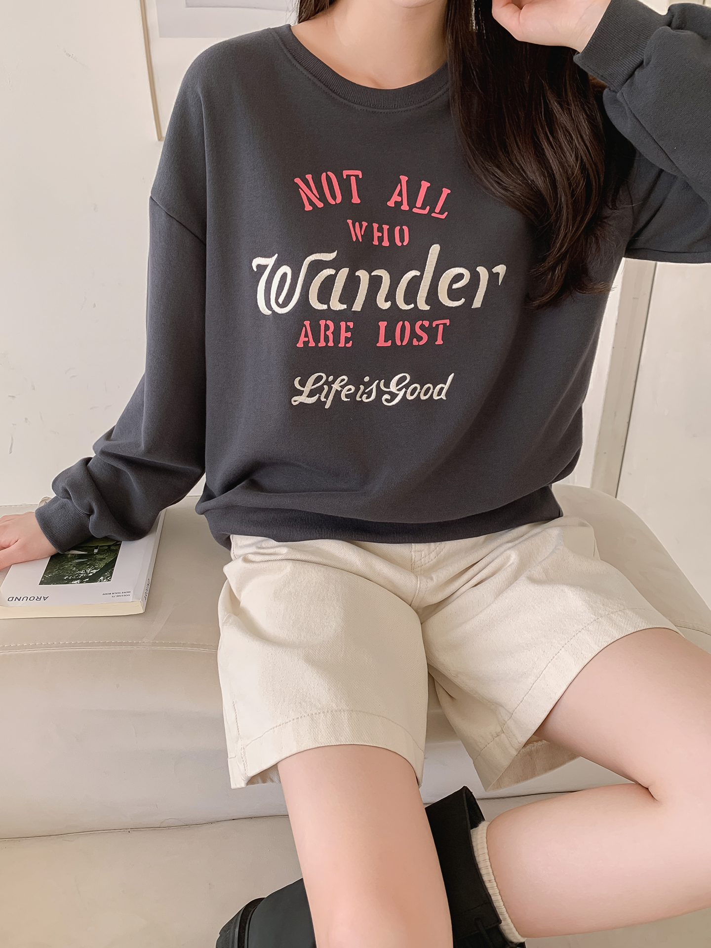 ラウンドネック刺繍プリントスウェット | 詳細画像34