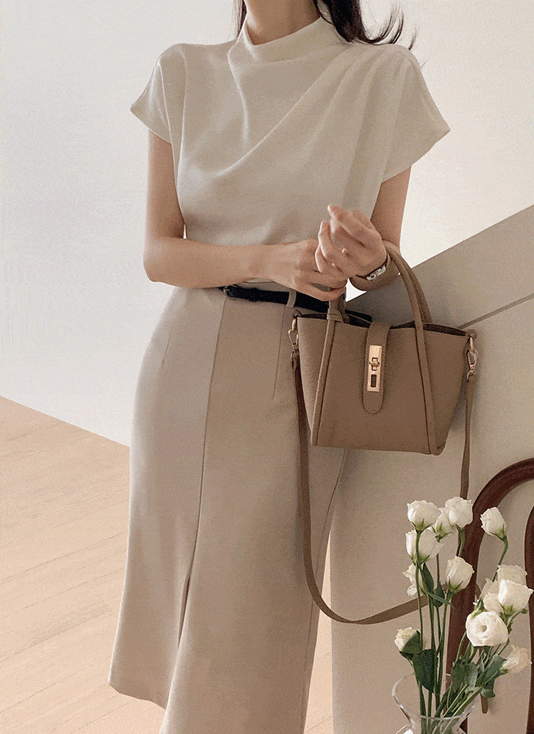 ノースリーとロングギャザースカート　Tシャツカーディの4点セット ノースリーとロングギャザースカート Tシャツカーディの4点セット