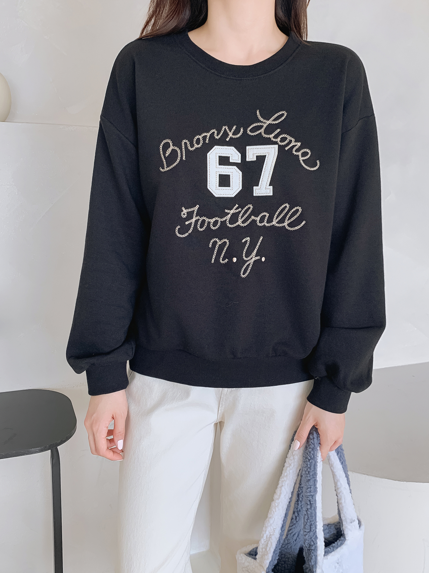 ラウンドネック刺繍スウェット | 詳細画像18