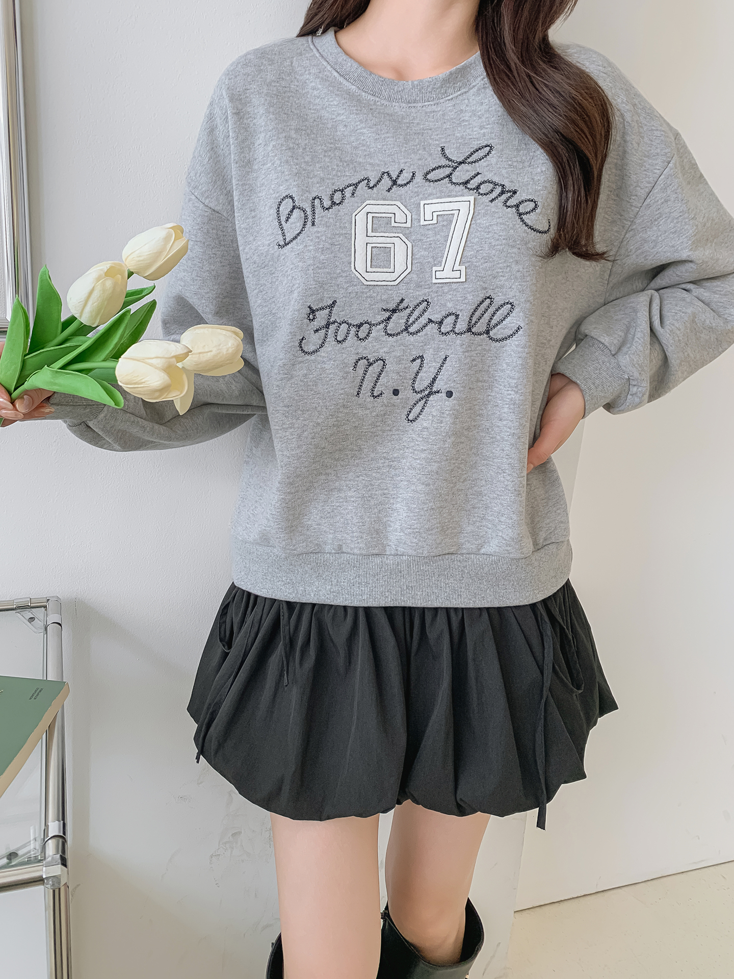 ラウンドネック刺繍スウェット | 詳細画像21
