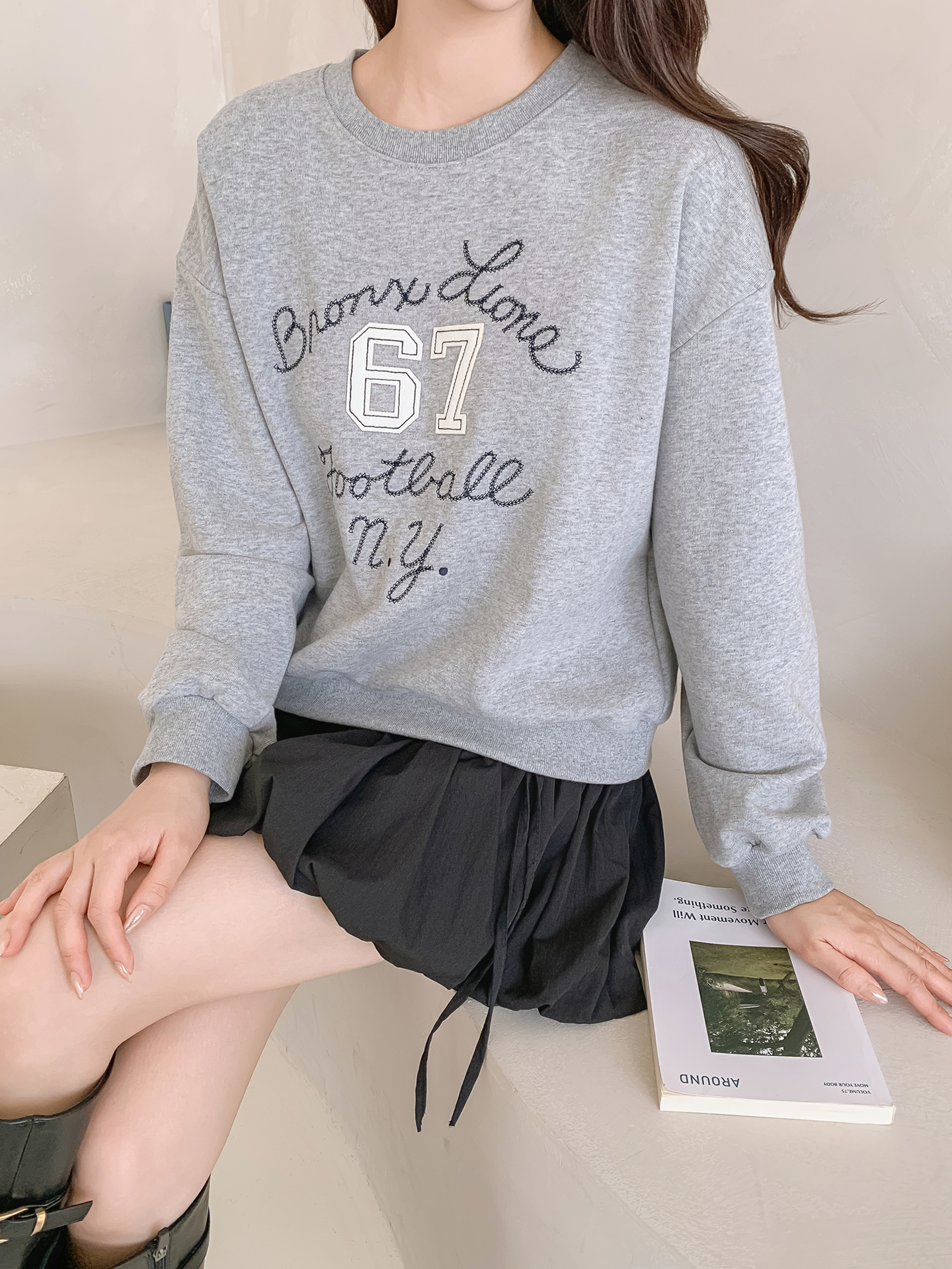 ラウンドネック刺繍スウェット | 詳細画像26