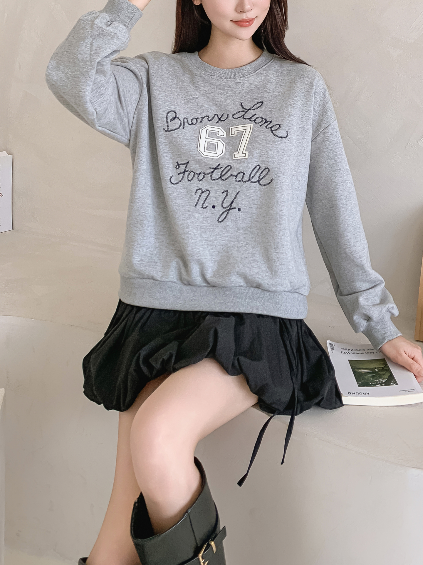 ラウンドネック刺繍スウェット | 詳細画像29