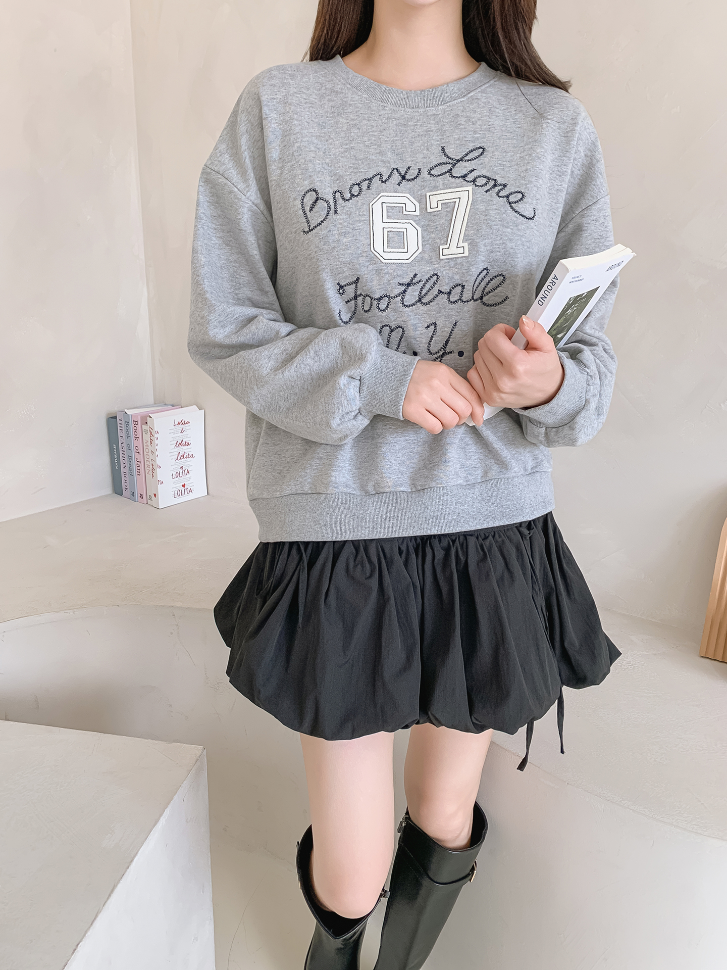 ラウンドネック刺繍スウェット | 詳細画像28