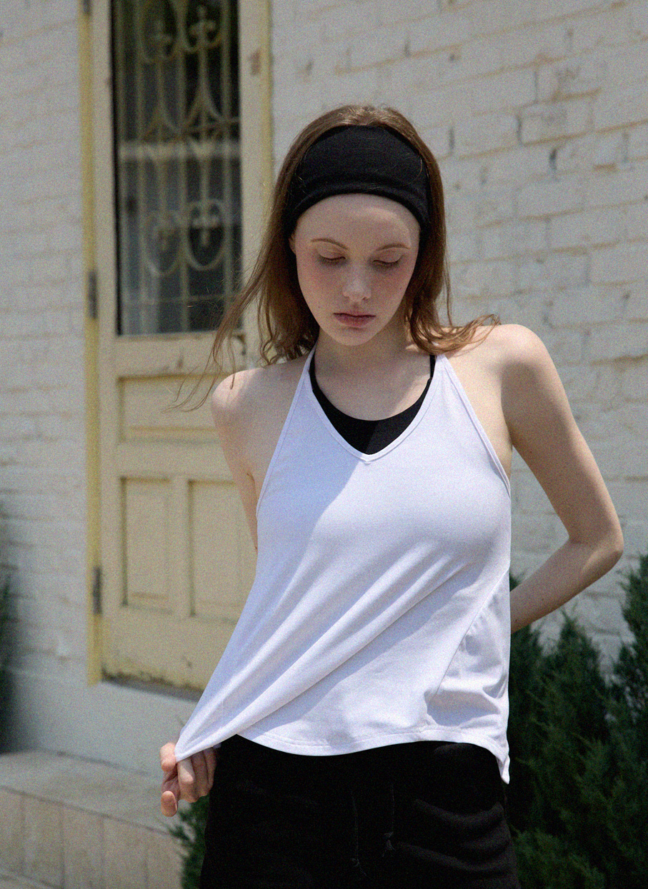 ホルターネックスリットAラインキャミソール | レディースファッション