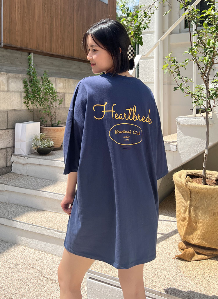 ボクシーロング半袖レタリングTシャツ | レディースファッション通販