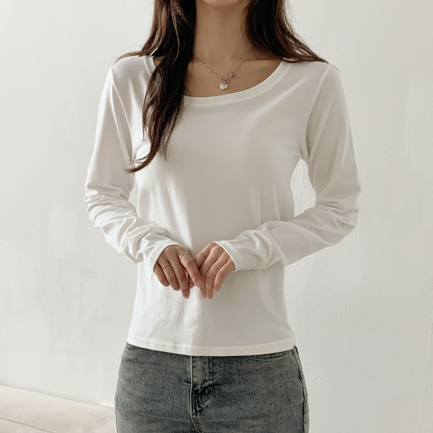 ストレッチUネックスリム長袖Tシャツ | 詳細画像8