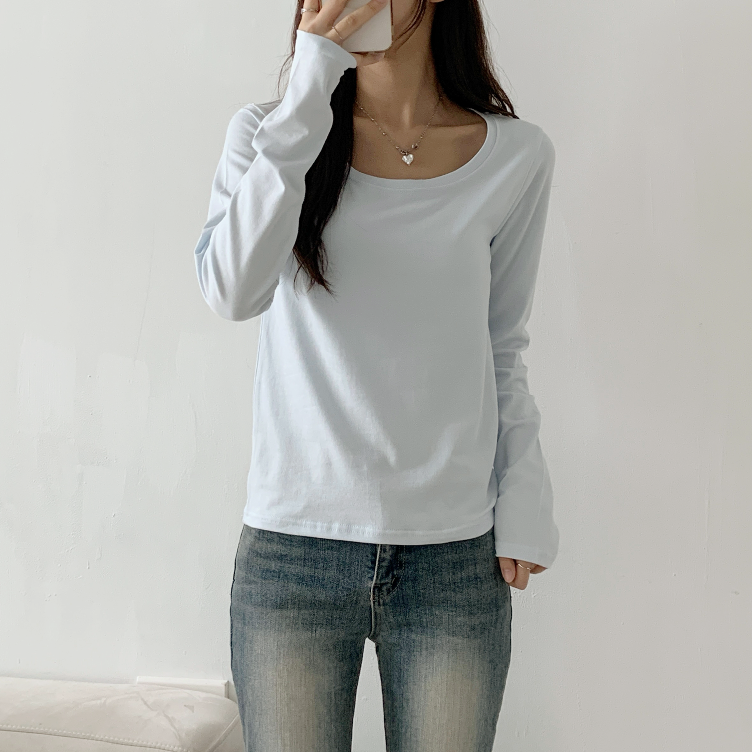 ストレッチUネックスリム長袖Tシャツ | 詳細画像5