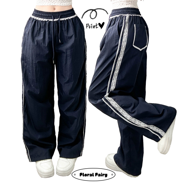 ゴムトラックワンポケットレースパンツ | レディースファッション通販