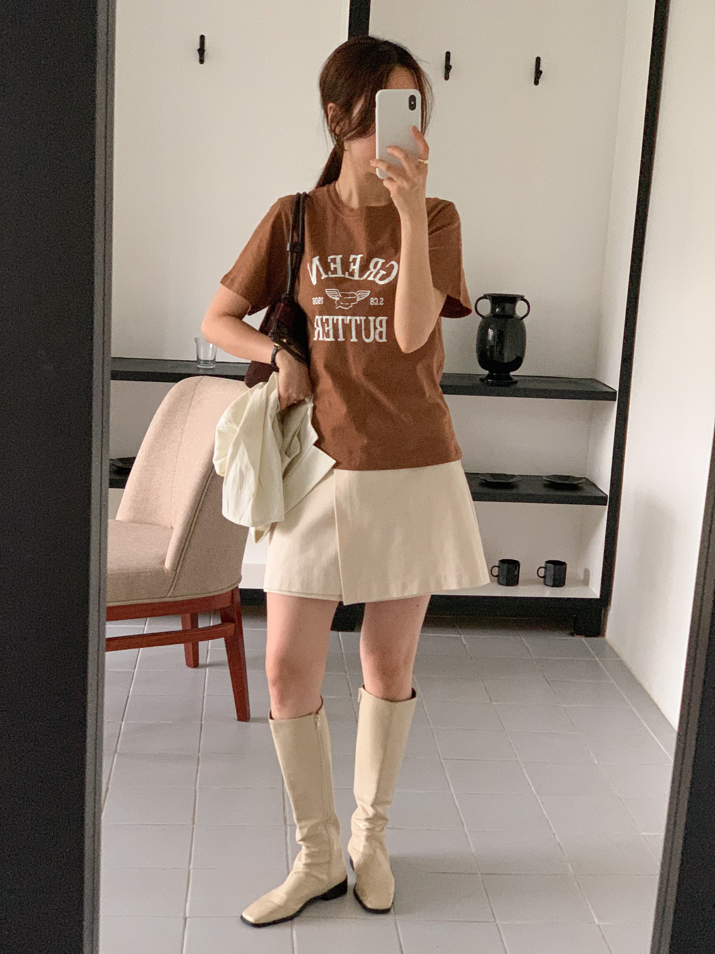 ラウンドネック半袖プリントカラーTシャツ | 詳細画像8