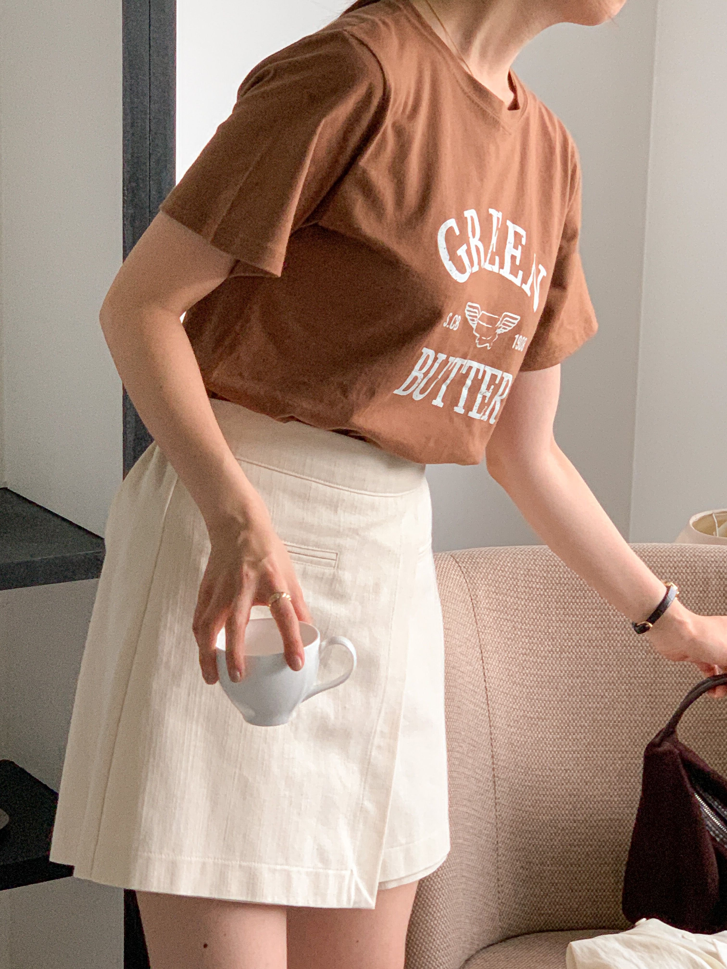 ラウンドネック半袖プリントカラーTシャツ | 詳細画像9