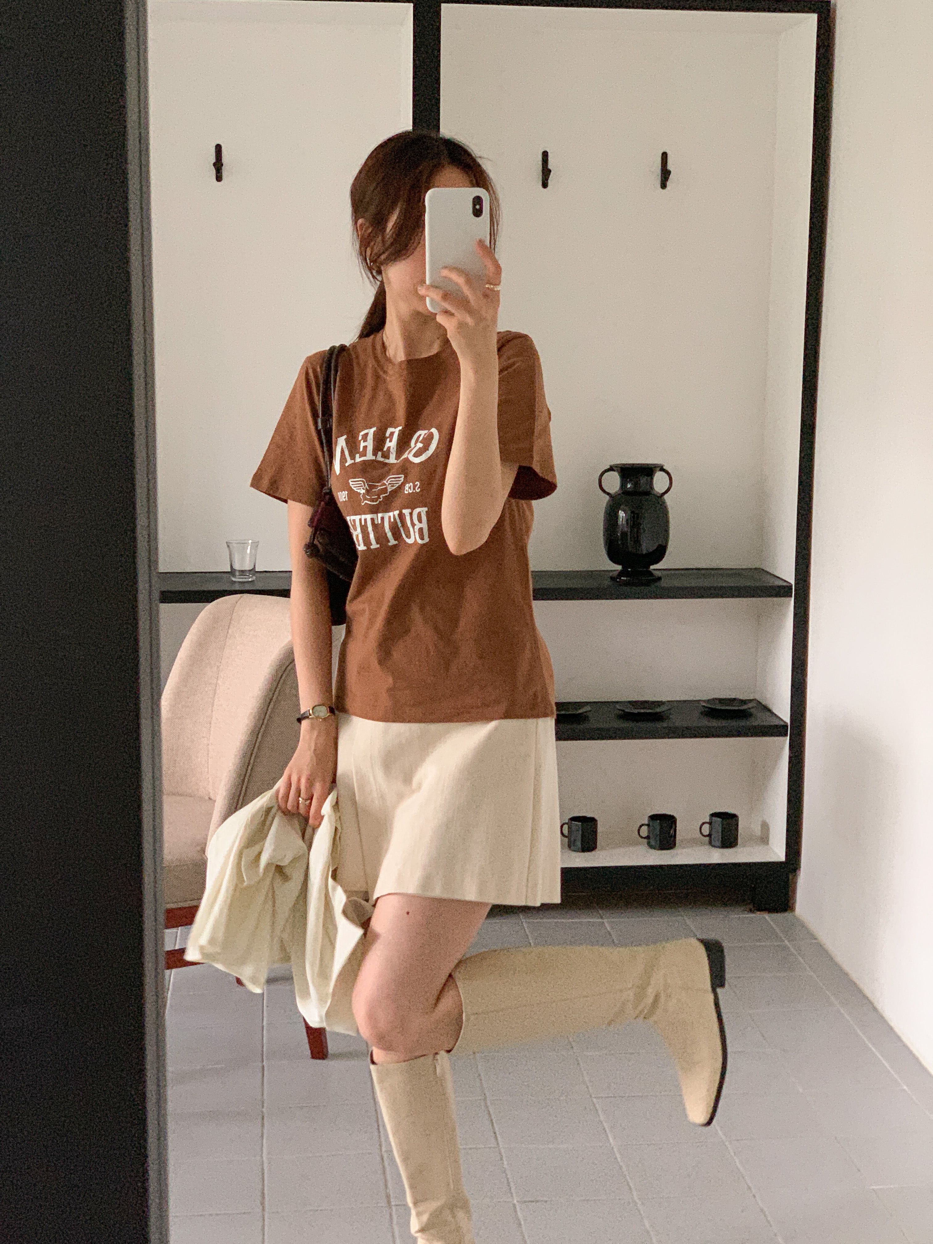 ラウンドネック半袖プリントカラーTシャツ | 詳細画像10