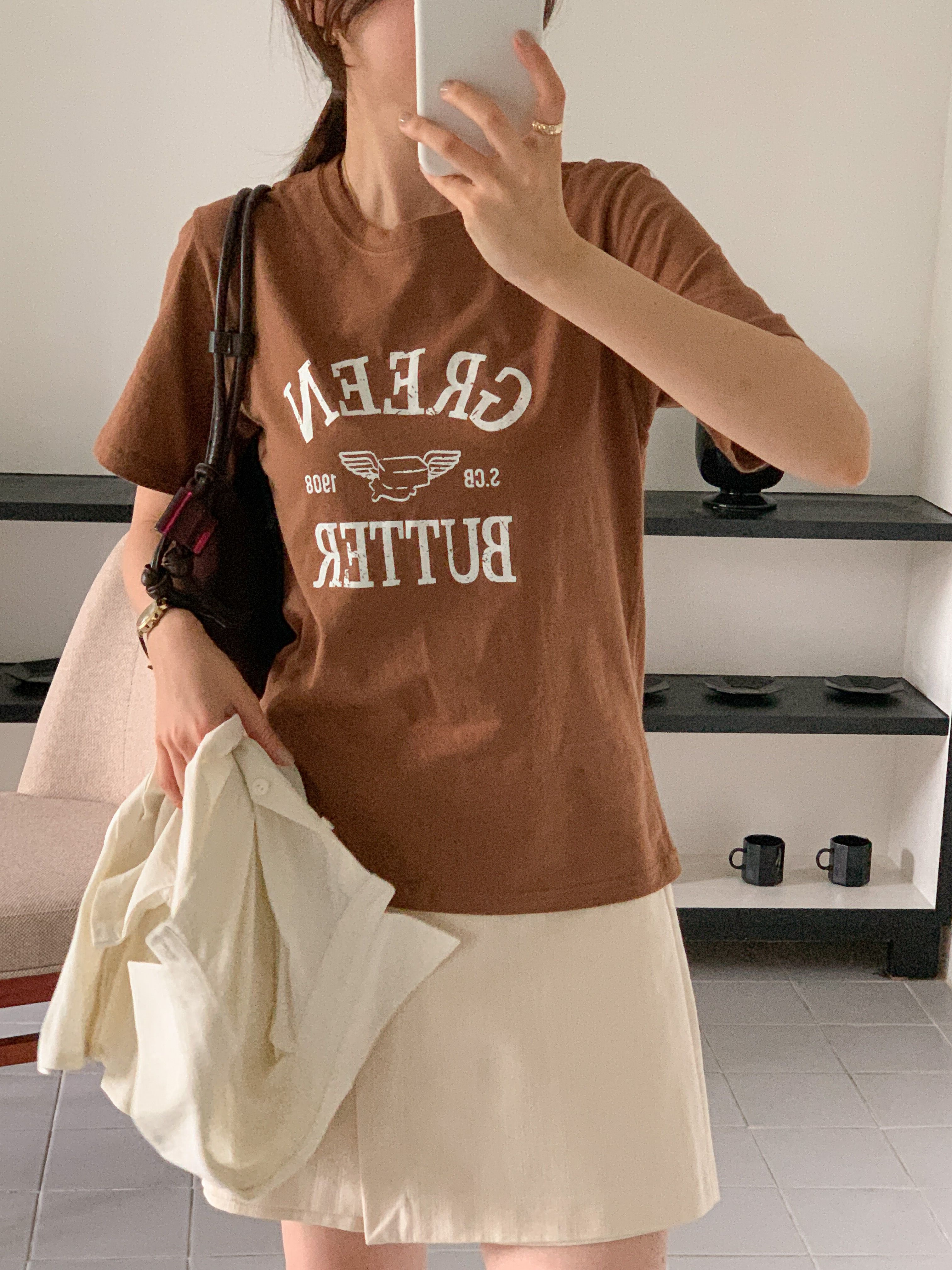 ラウンドネック半袖プリントカラーTシャツ | 詳細画像11