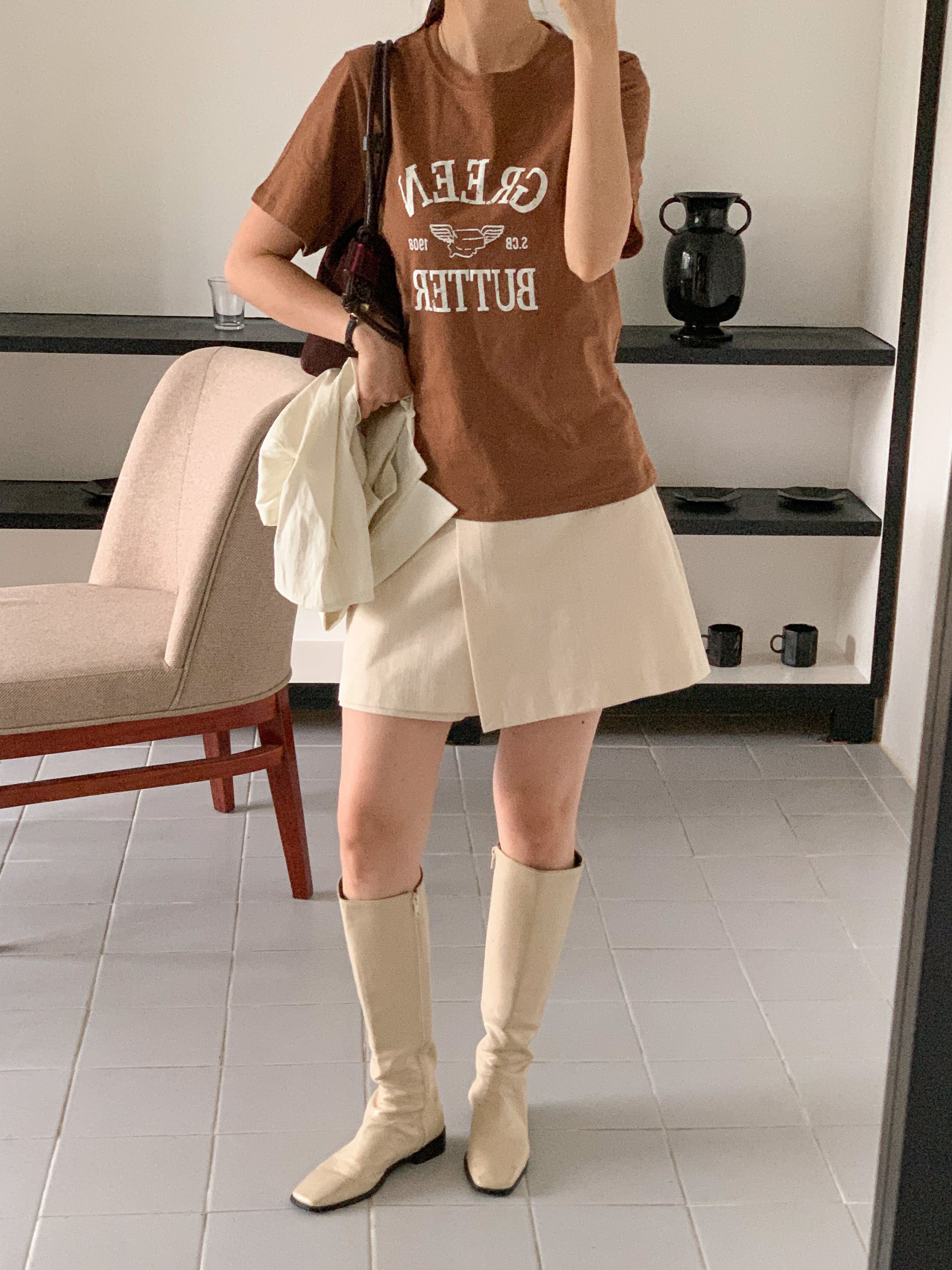 ラウンドネック半袖プリントカラーTシャツ | 詳細画像13