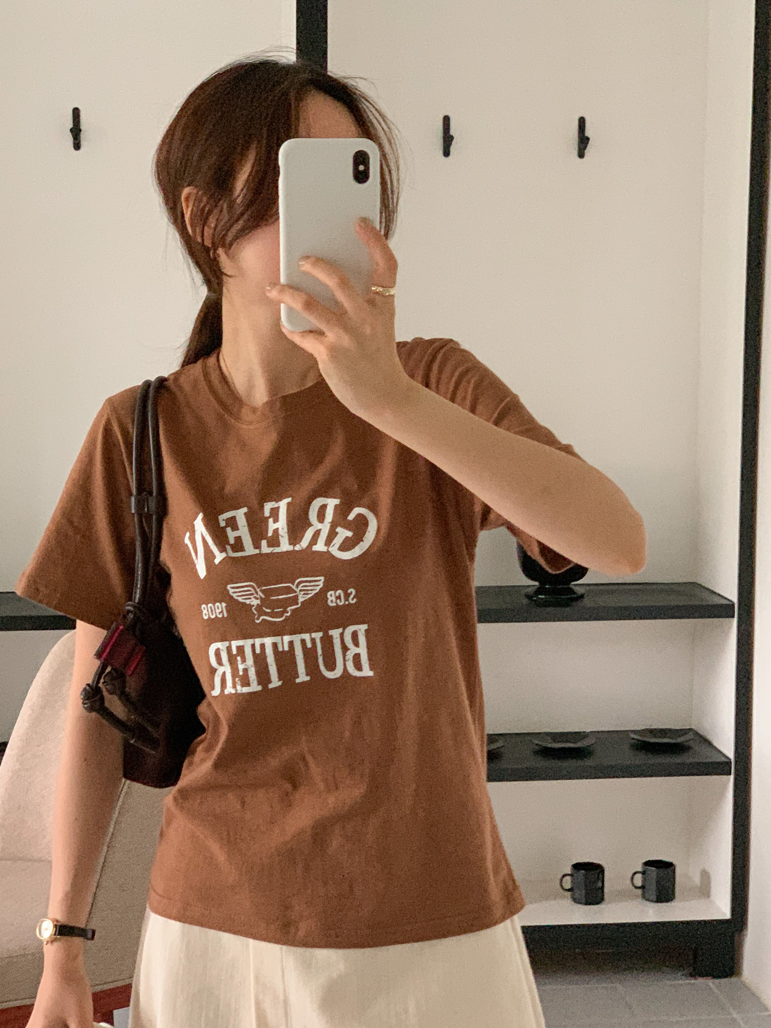 ラウンドネック半袖プリントカラーTシャツ | 詳細画像14