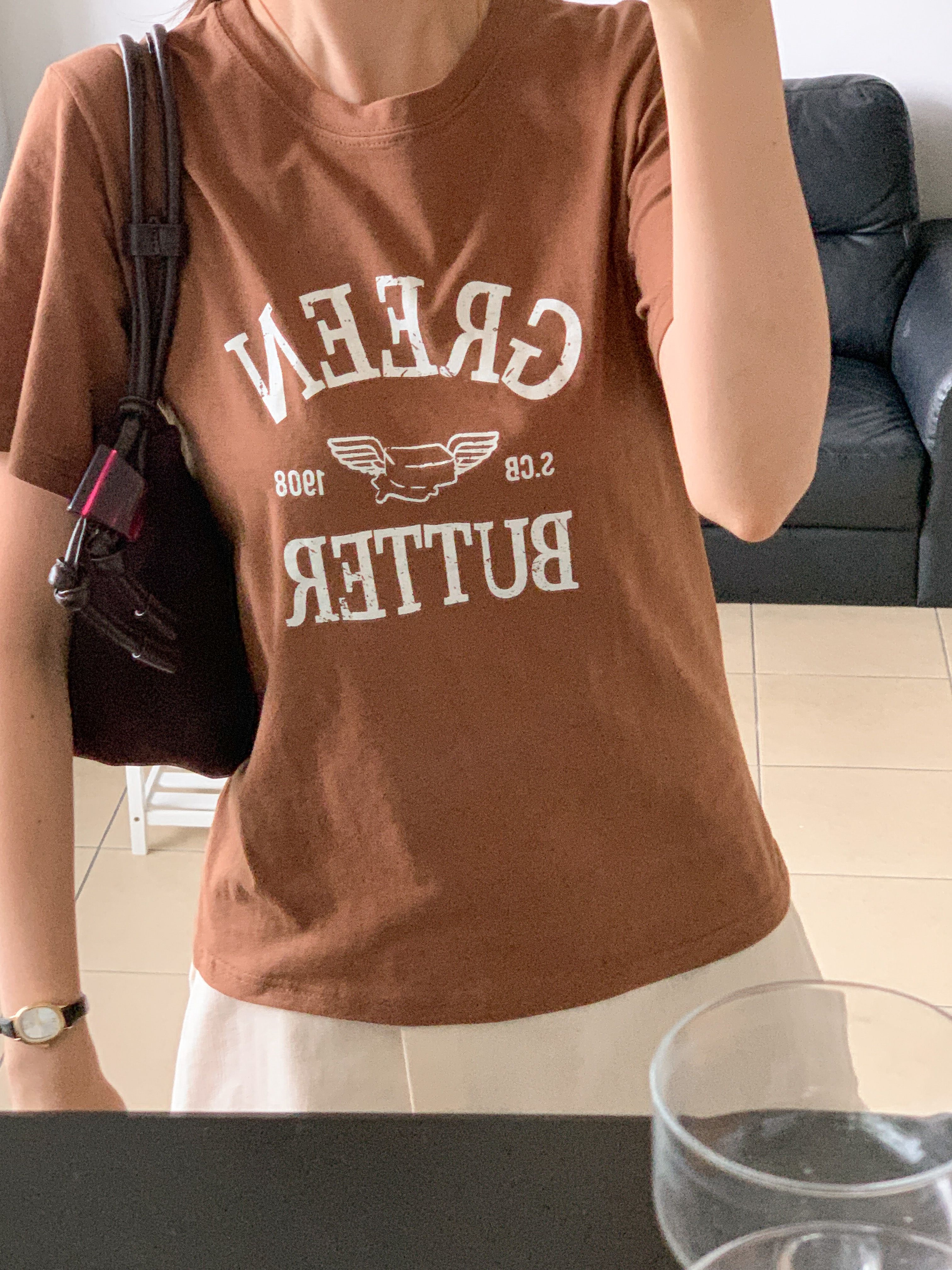 ラウンドネック半袖プリントカラーTシャツ | 詳細画像15