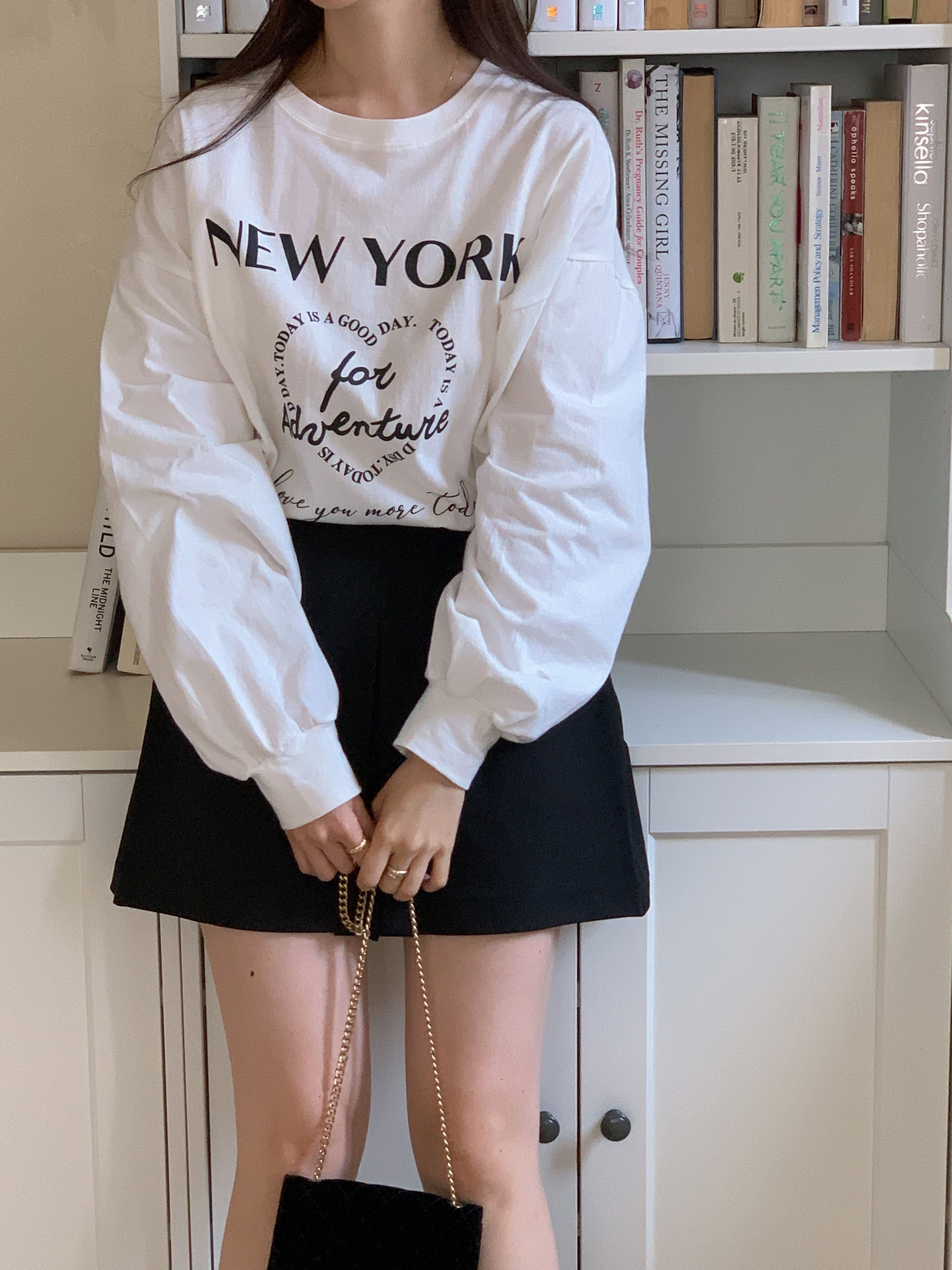 ラウンドネックボクシープリントTシャツ | 詳細画像3