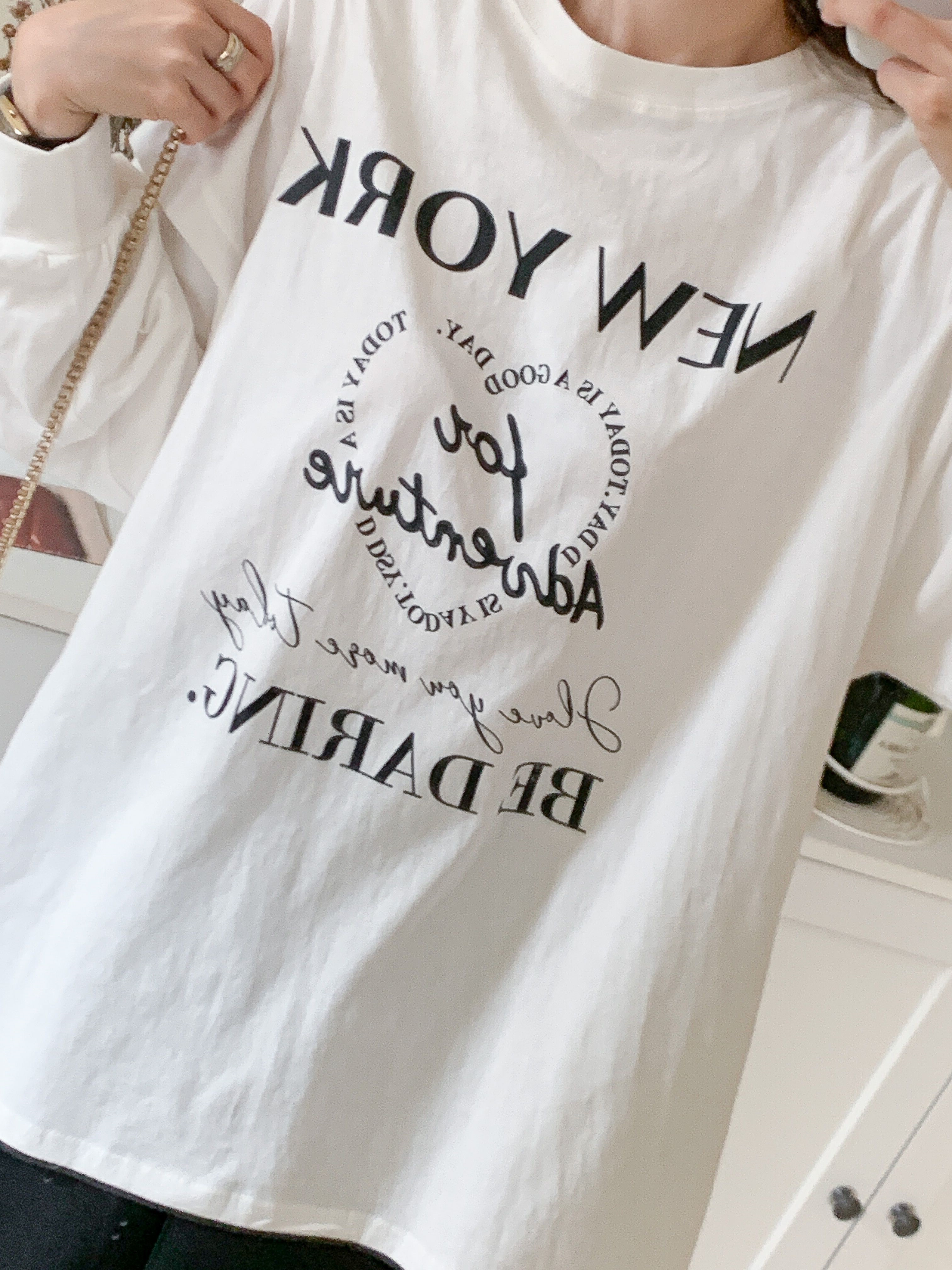 ラウンドネックボクシープリントTシャツ | 詳細画像5