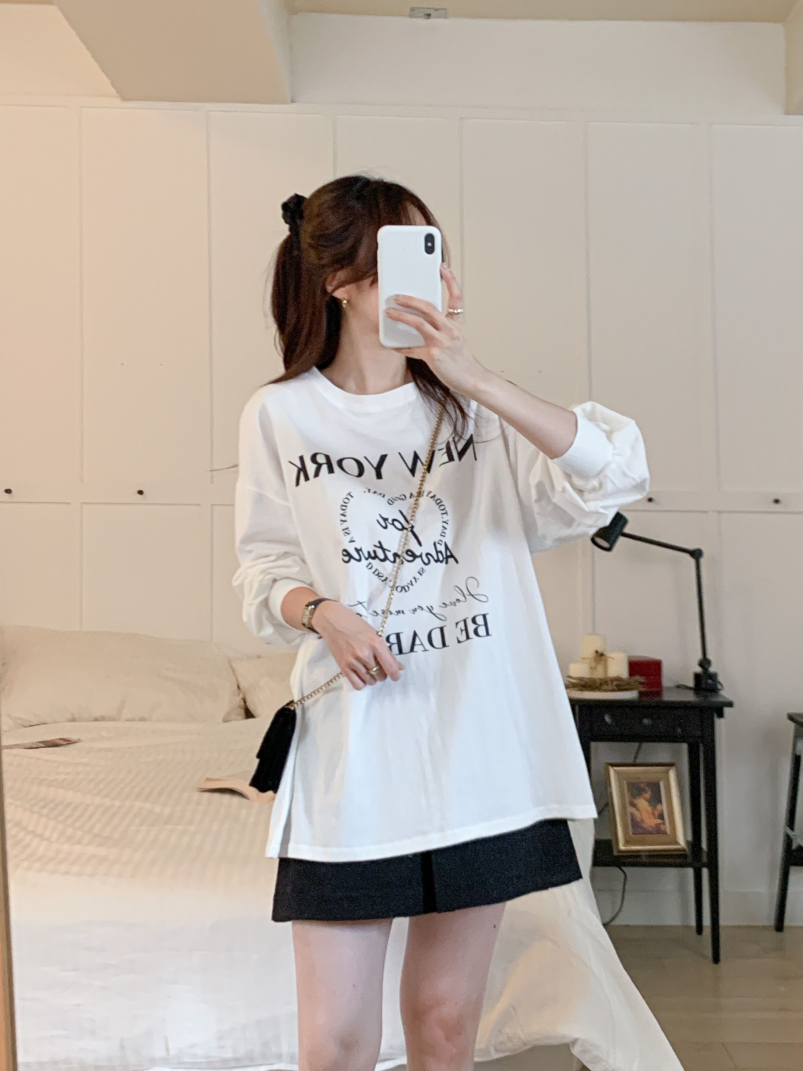 ラウンドネックボクシープリントTシャツ | 詳細画像6