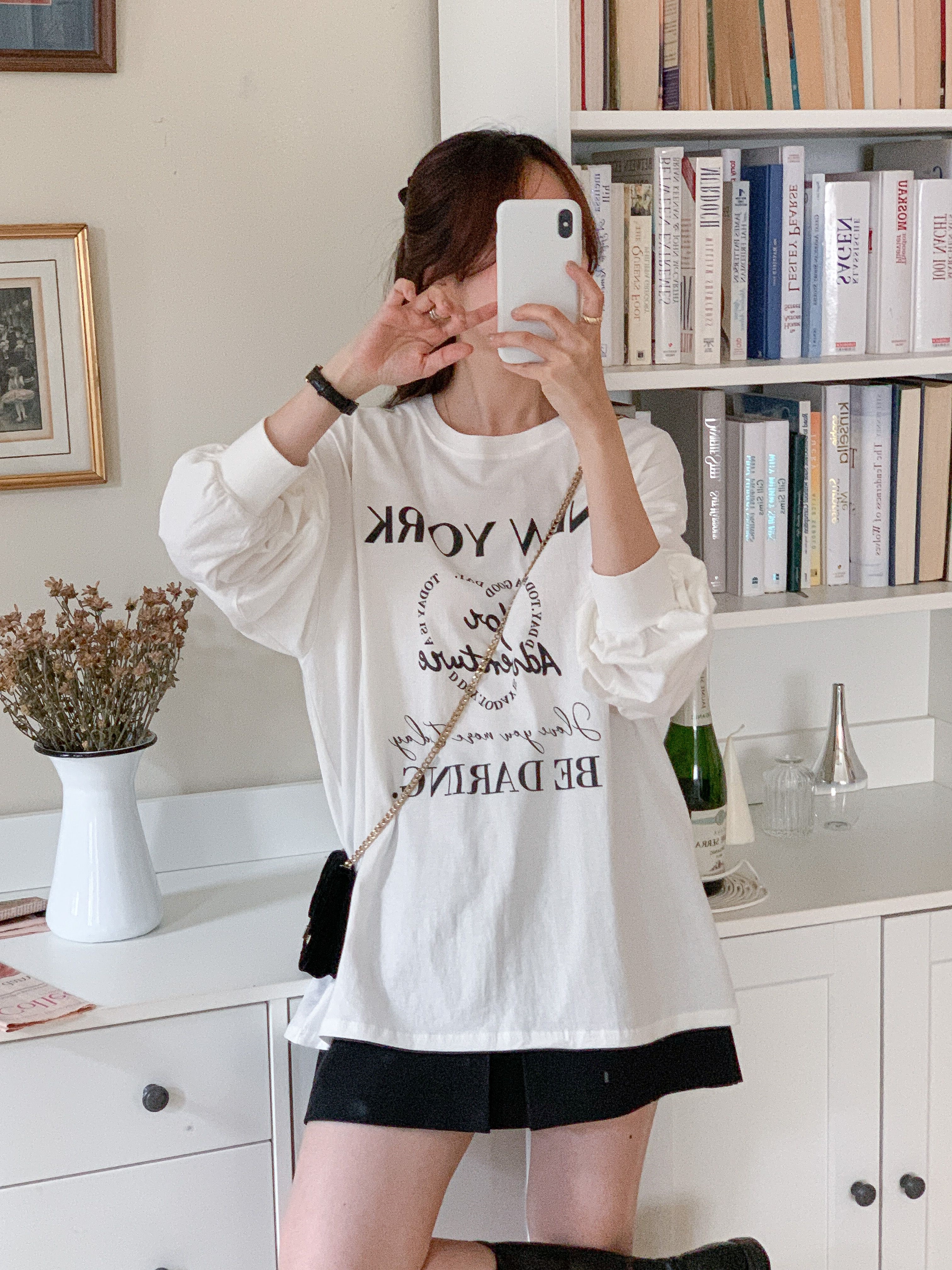 ラウンドネックボクシープリントTシャツ | 詳細画像14