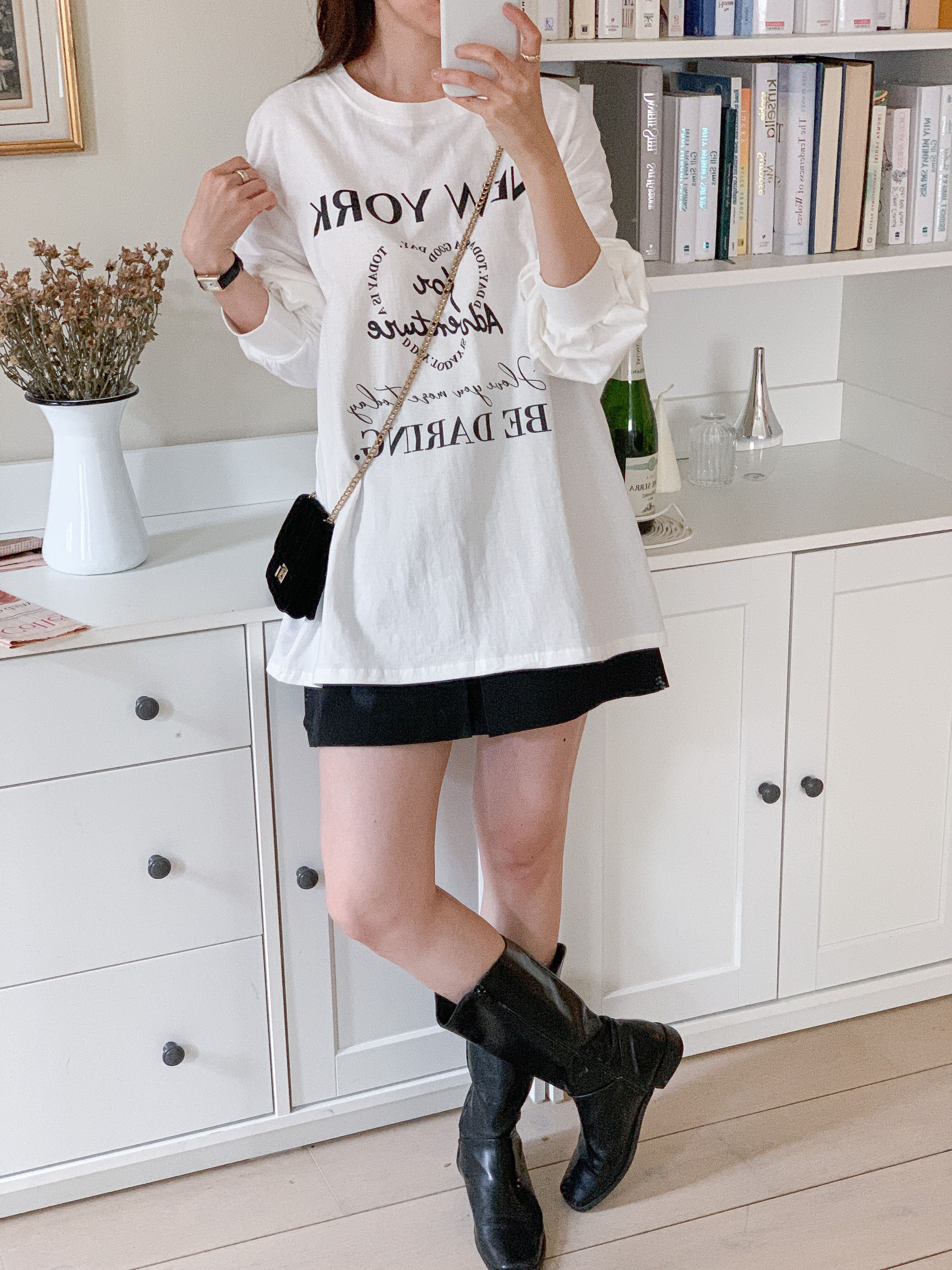 ラウンドネックボクシープリントTシャツ | 詳細画像15